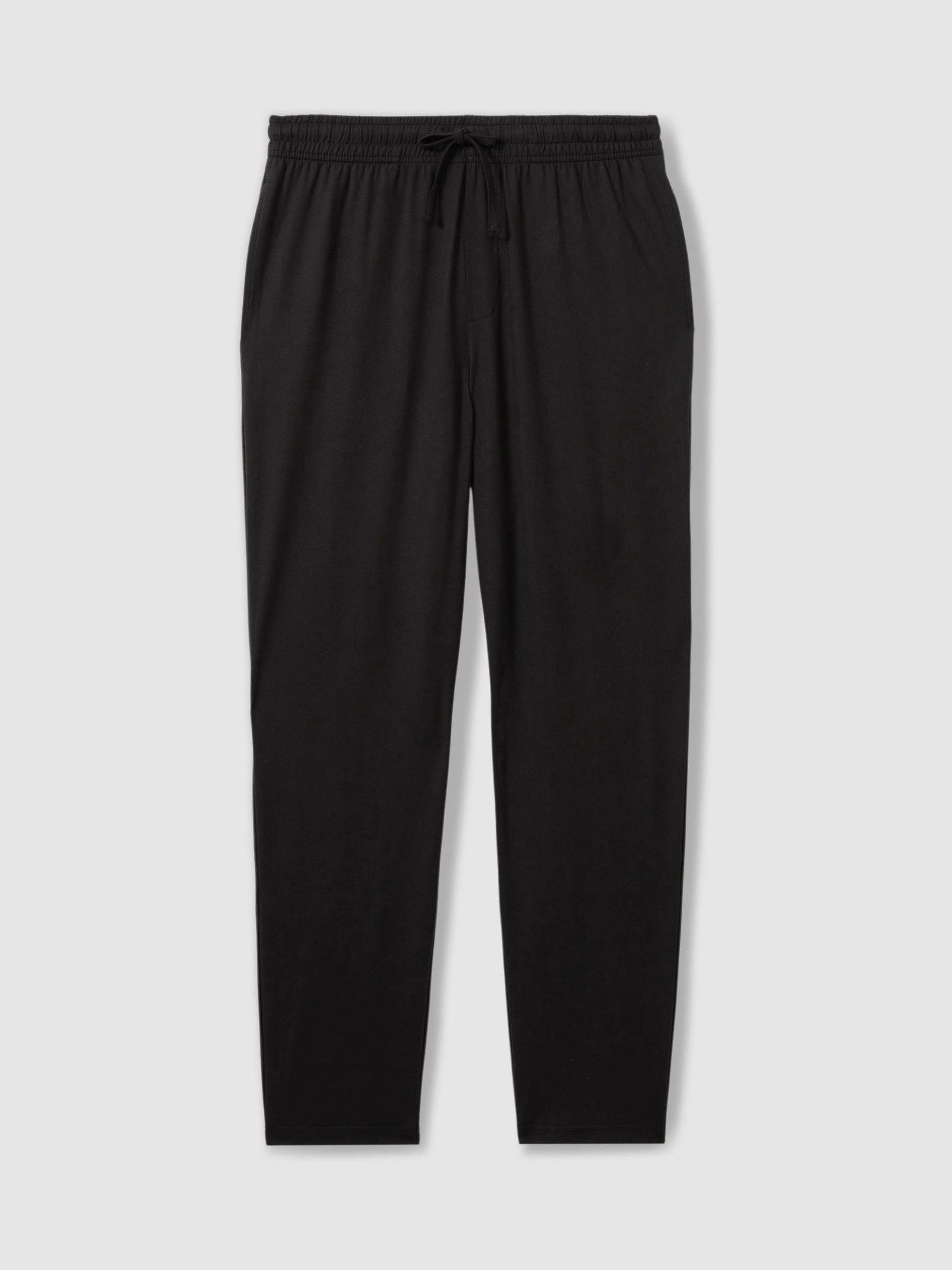 Tapered Stretch-Jersey Joggers in Black