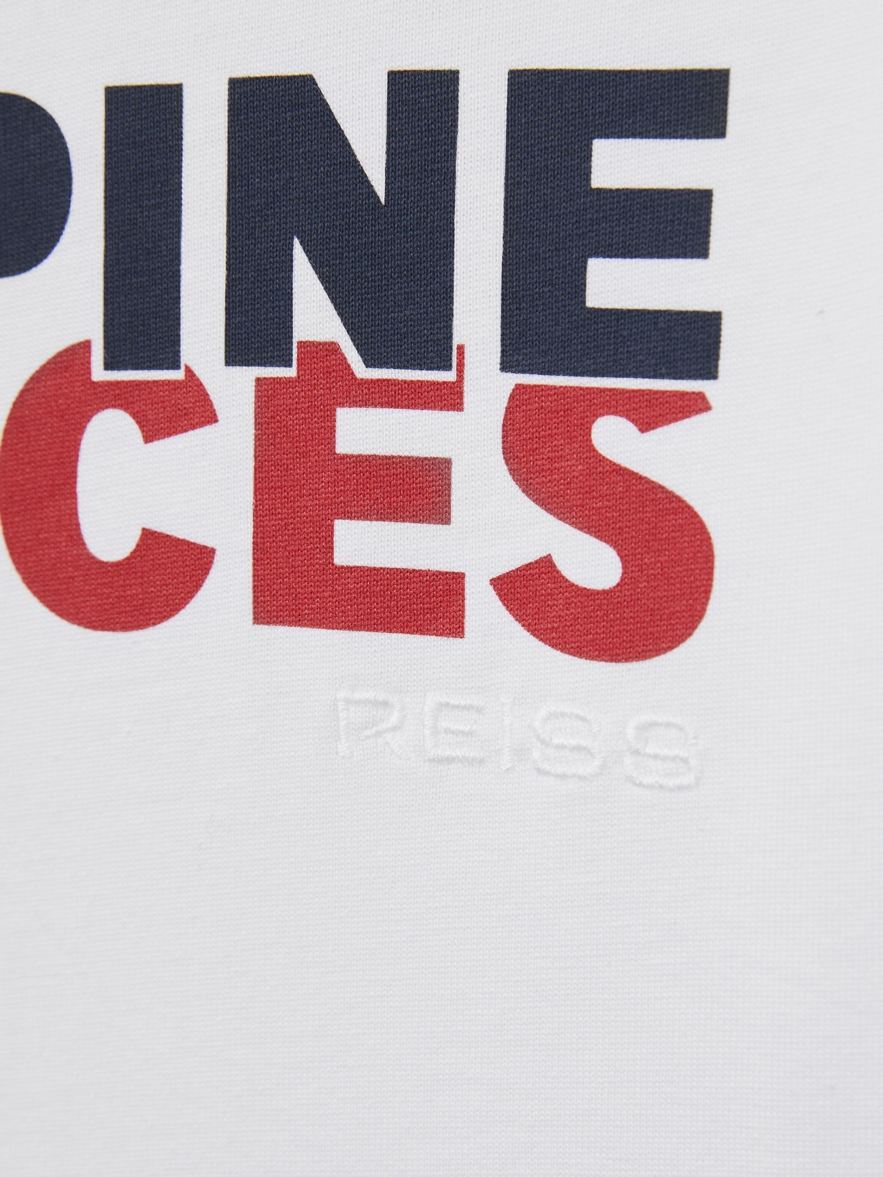 Cotton-Jersey Alpine Races-Print T-Shirt in White/Red/Navy - Image 4 of 4