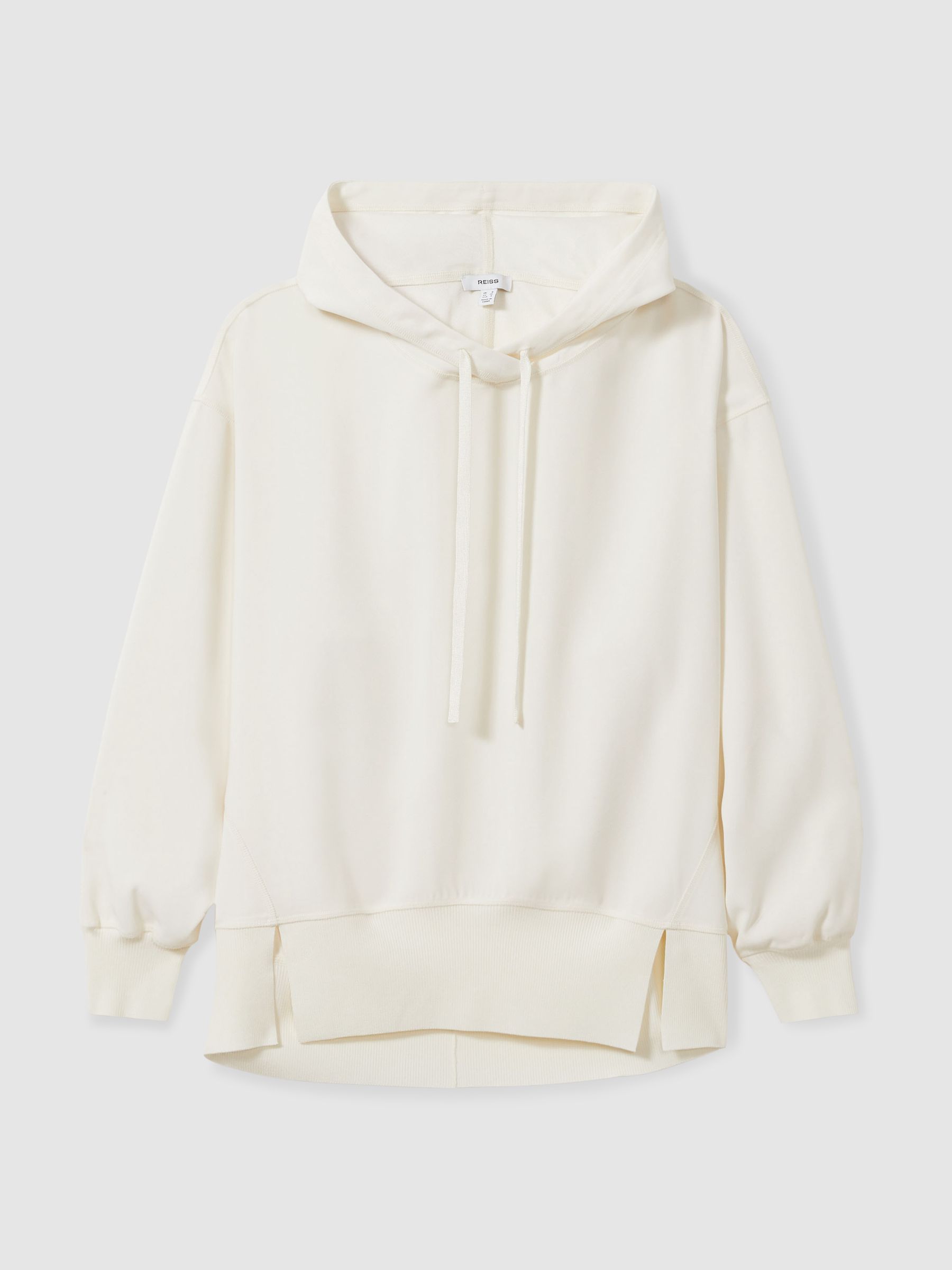 Woven Hooded Top in Cream - Image 2 of 6