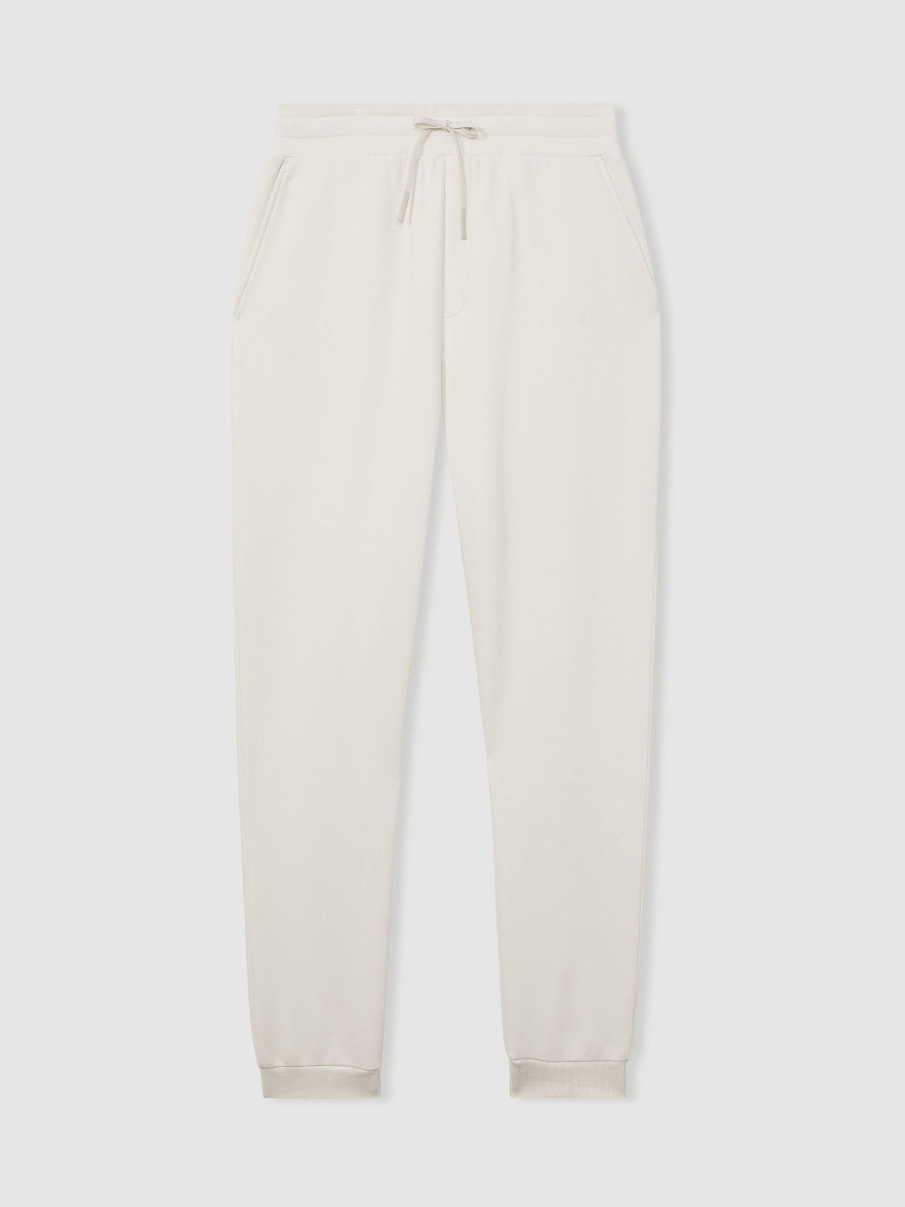 Cotton-Blend Jersey Joggers in Off White - Image 2 of 6
