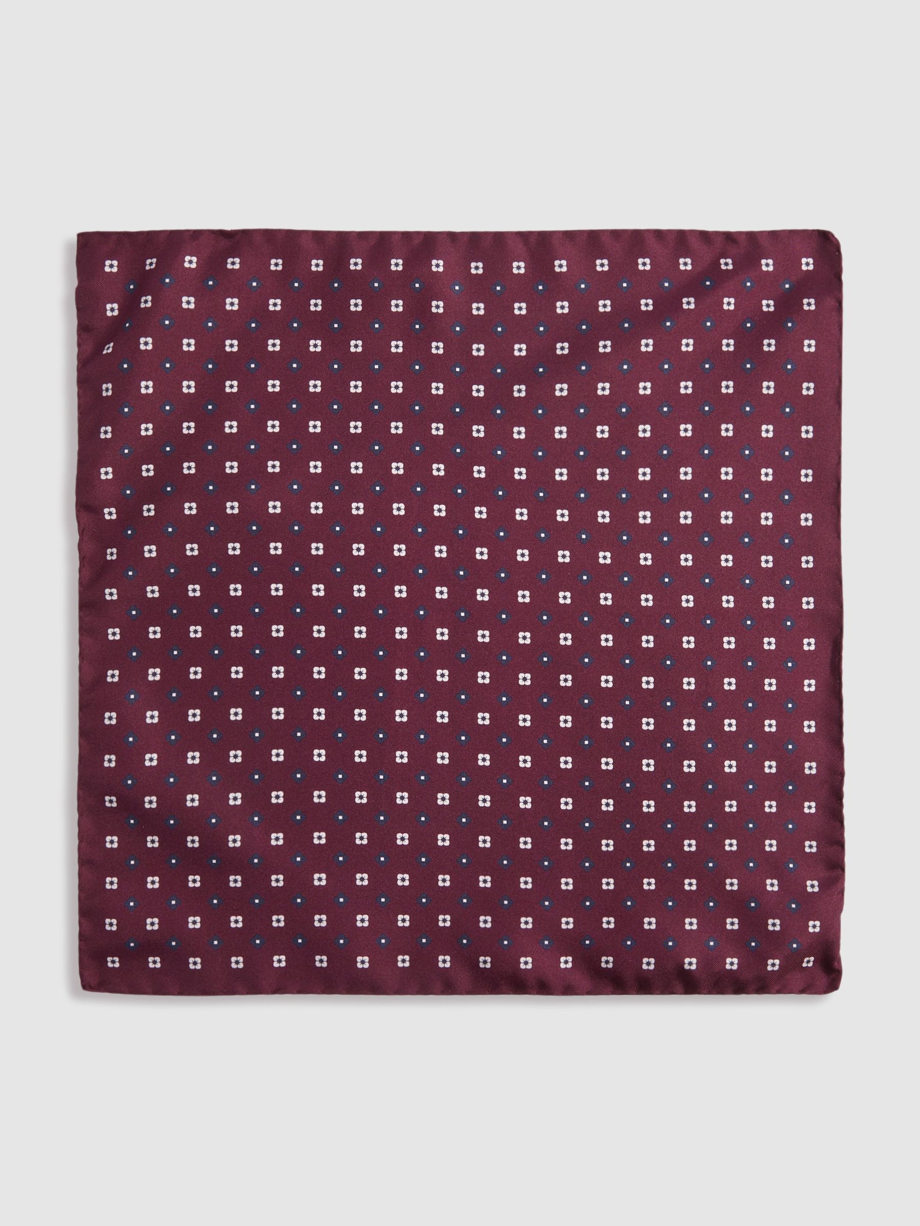 Tie And Pocket Square Gift Set in Bordeaux - Image 5 of 6