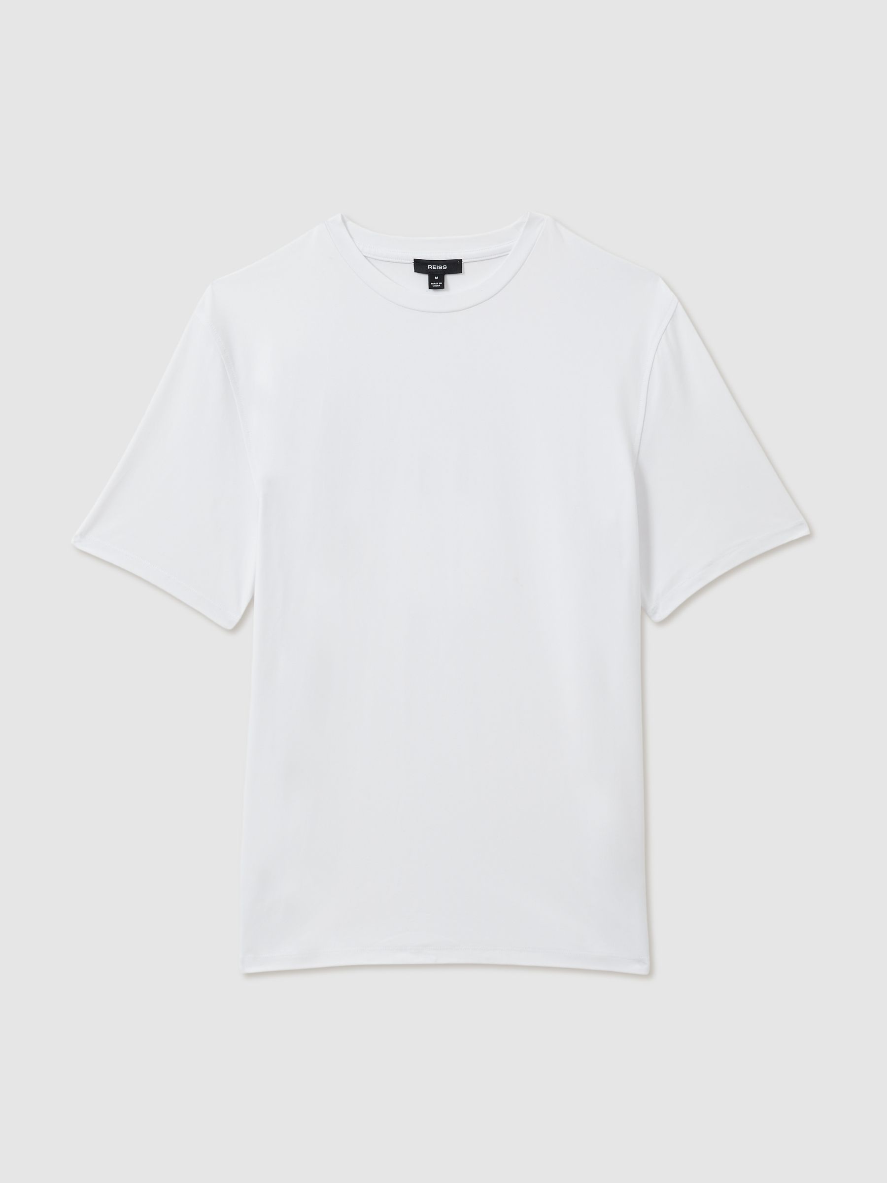 Crew-Neck Jersey T-shirt in White - Image 2 of 6