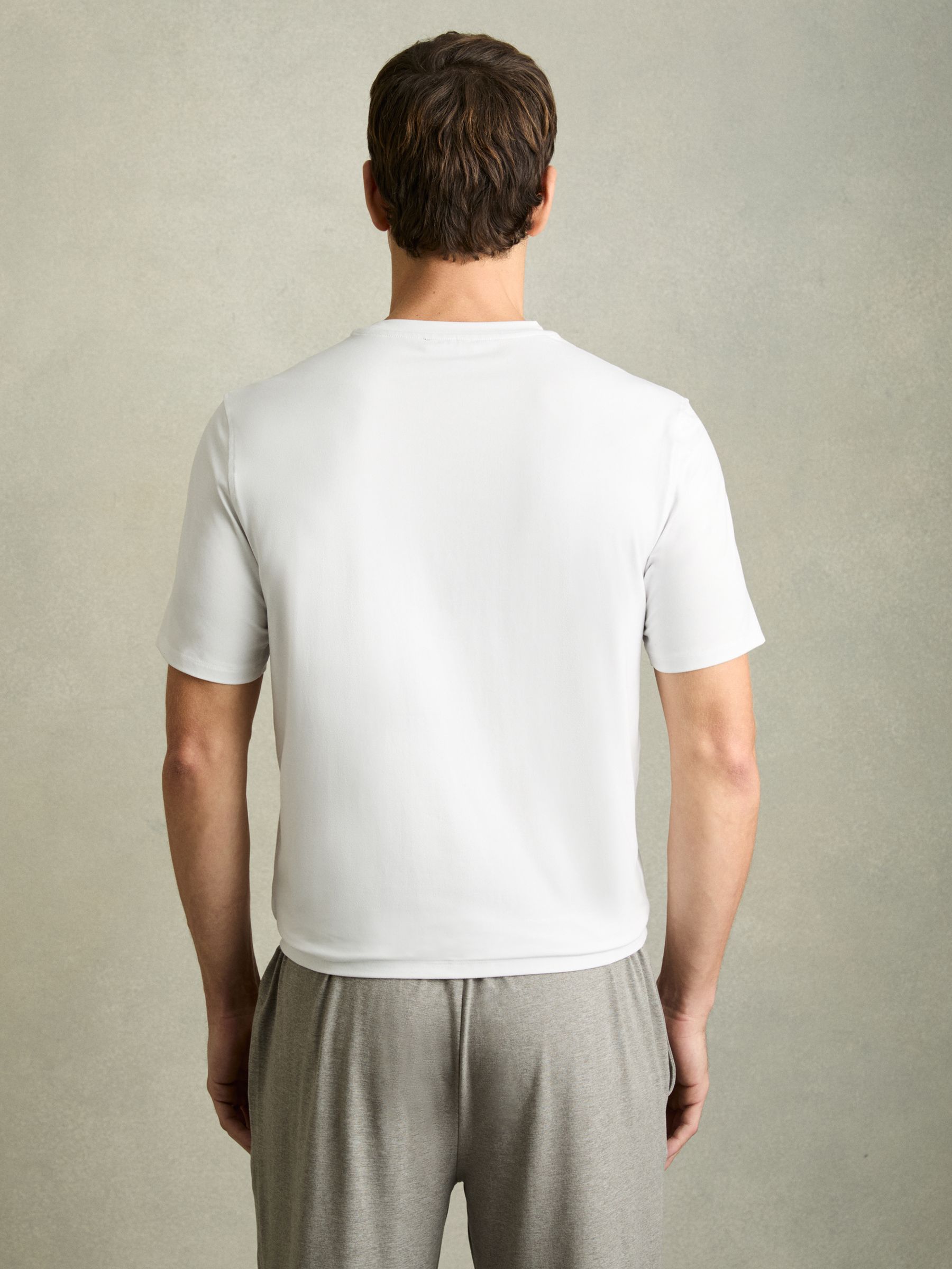 Crew-Neck Jersey T-shirt in White - Image 5 of 6
