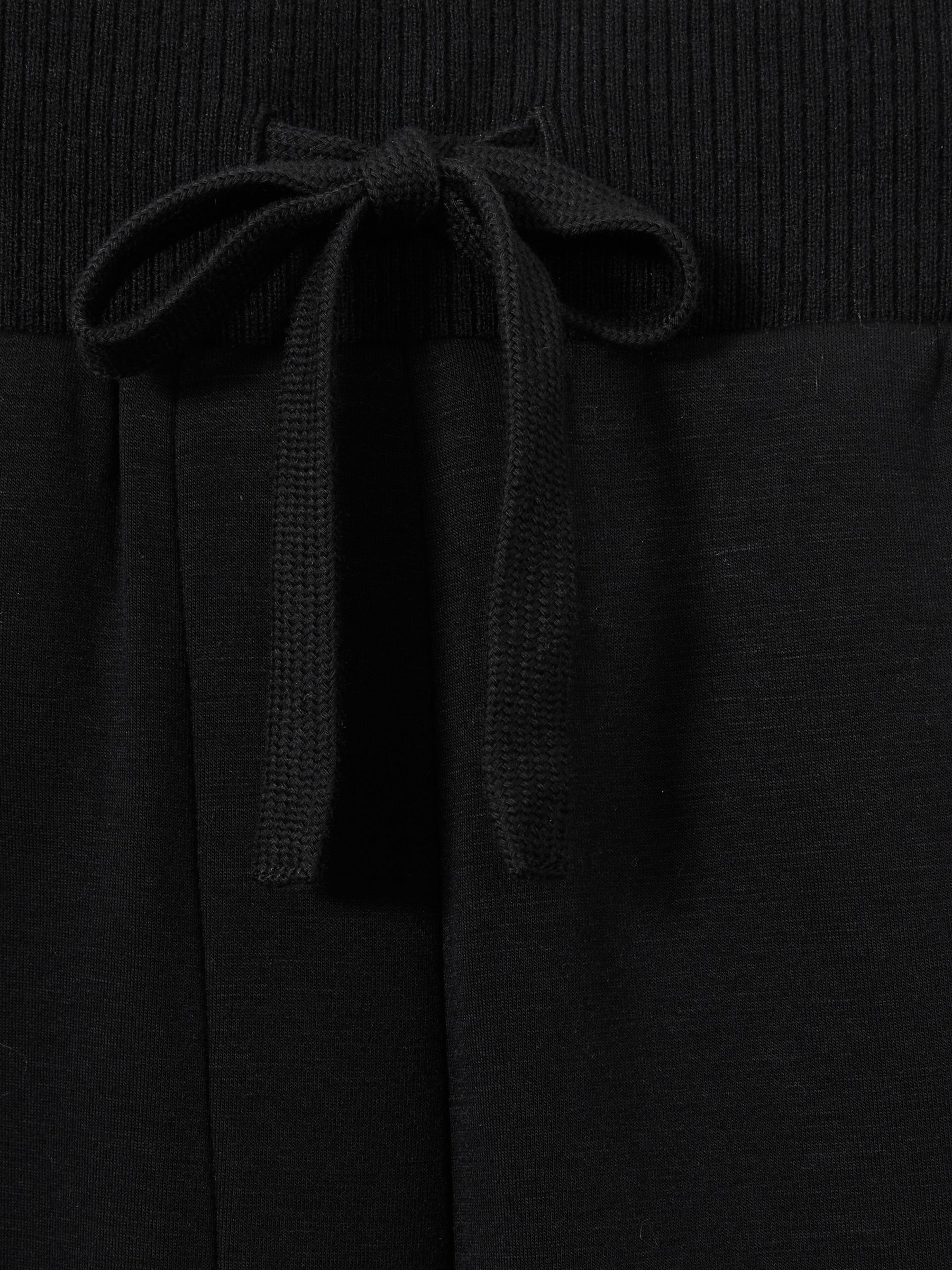 Wide-Leg Jersey Drawstring Joggers in Black - Image 6 of 6