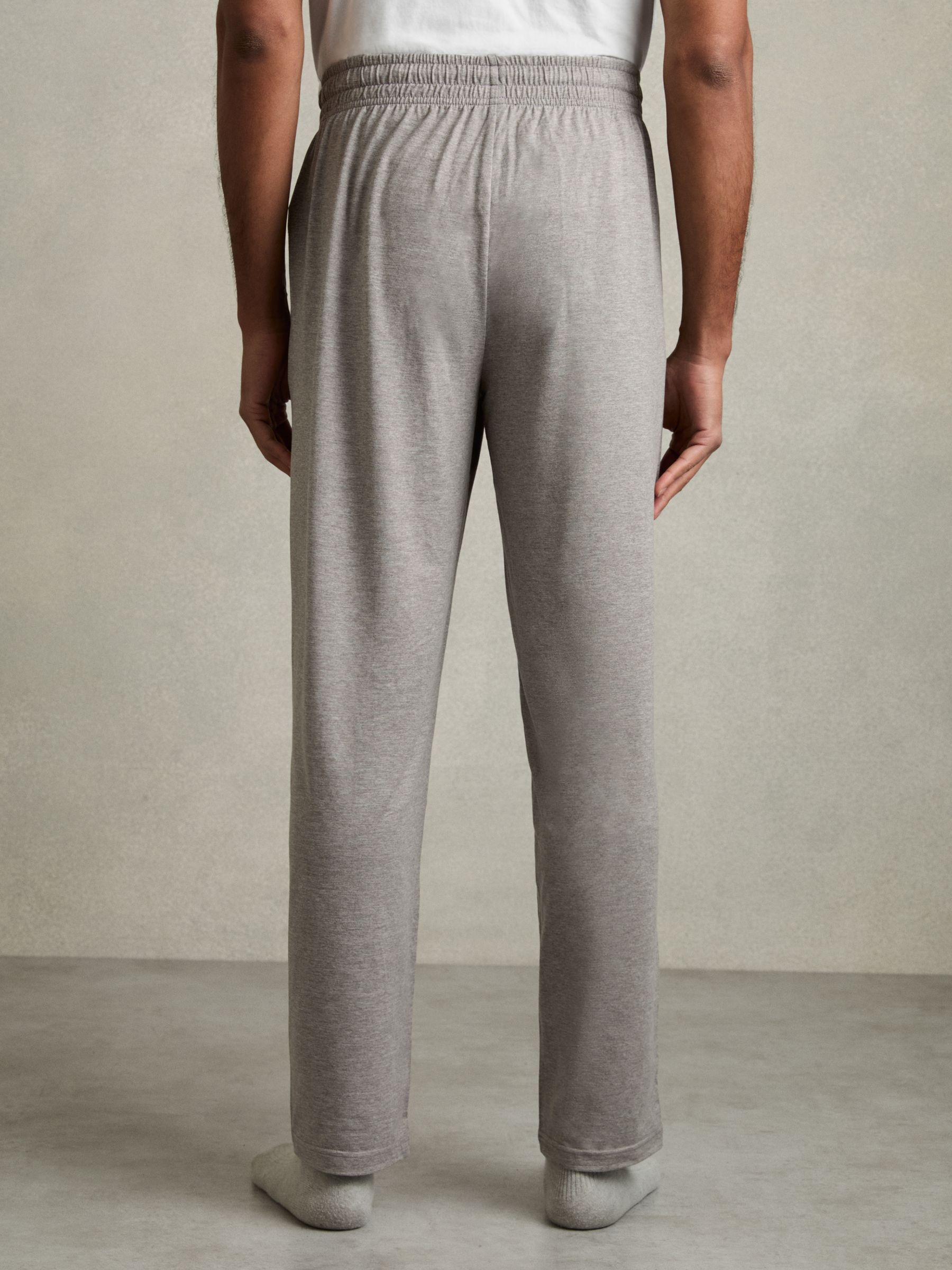 Tapered Stretch-Jersey Joggers in Grey Melange - Image 5 of 6