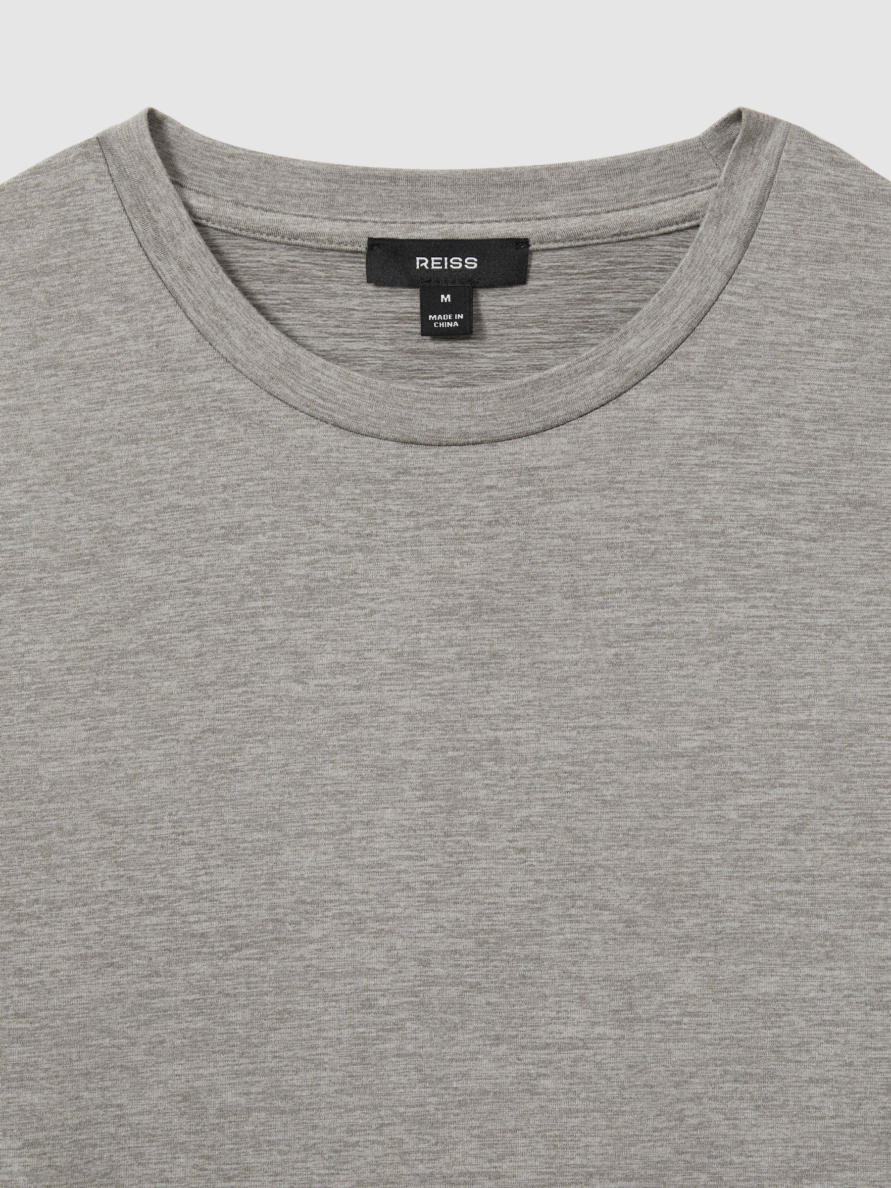 Crew-Neck Jersey T-shirt in Grey Melange - Image 5 of 5