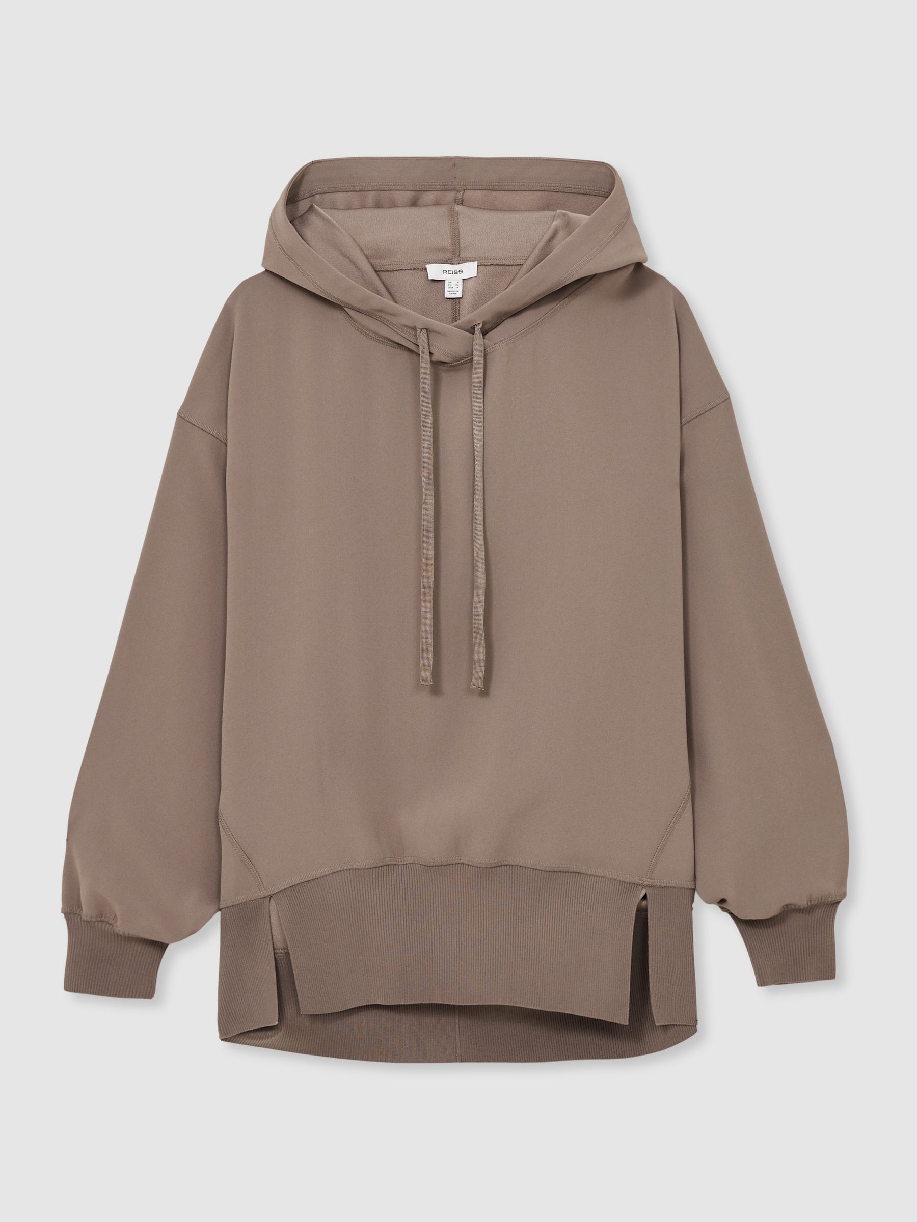 Woven Hooded Top in Mink - Image 2 of 7