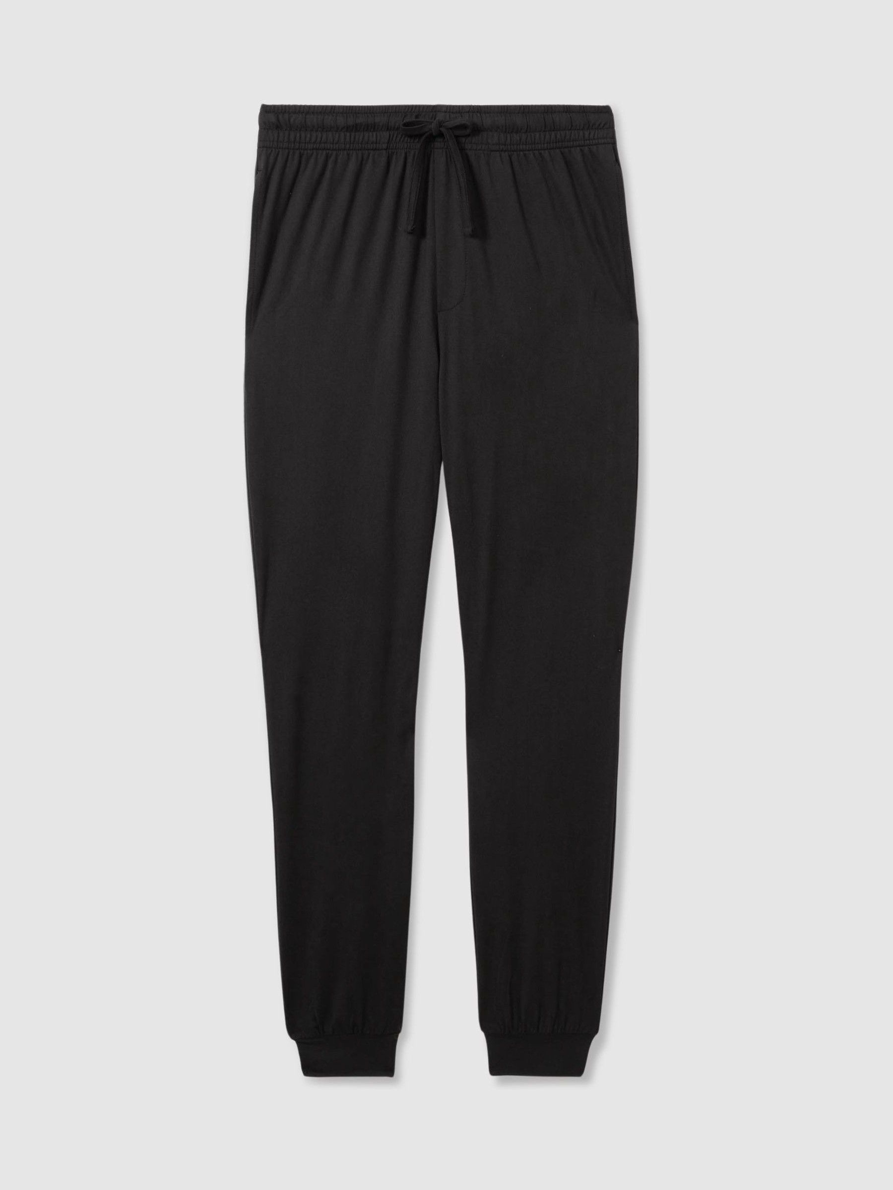 Tapered Stretch-Jersey Joggers in Black - Image 2 of 6