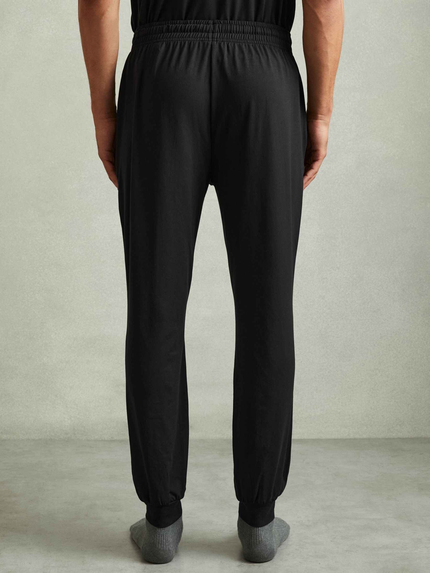 Tapered Stretch-Jersey Joggers in Black - Image 5 of 6
