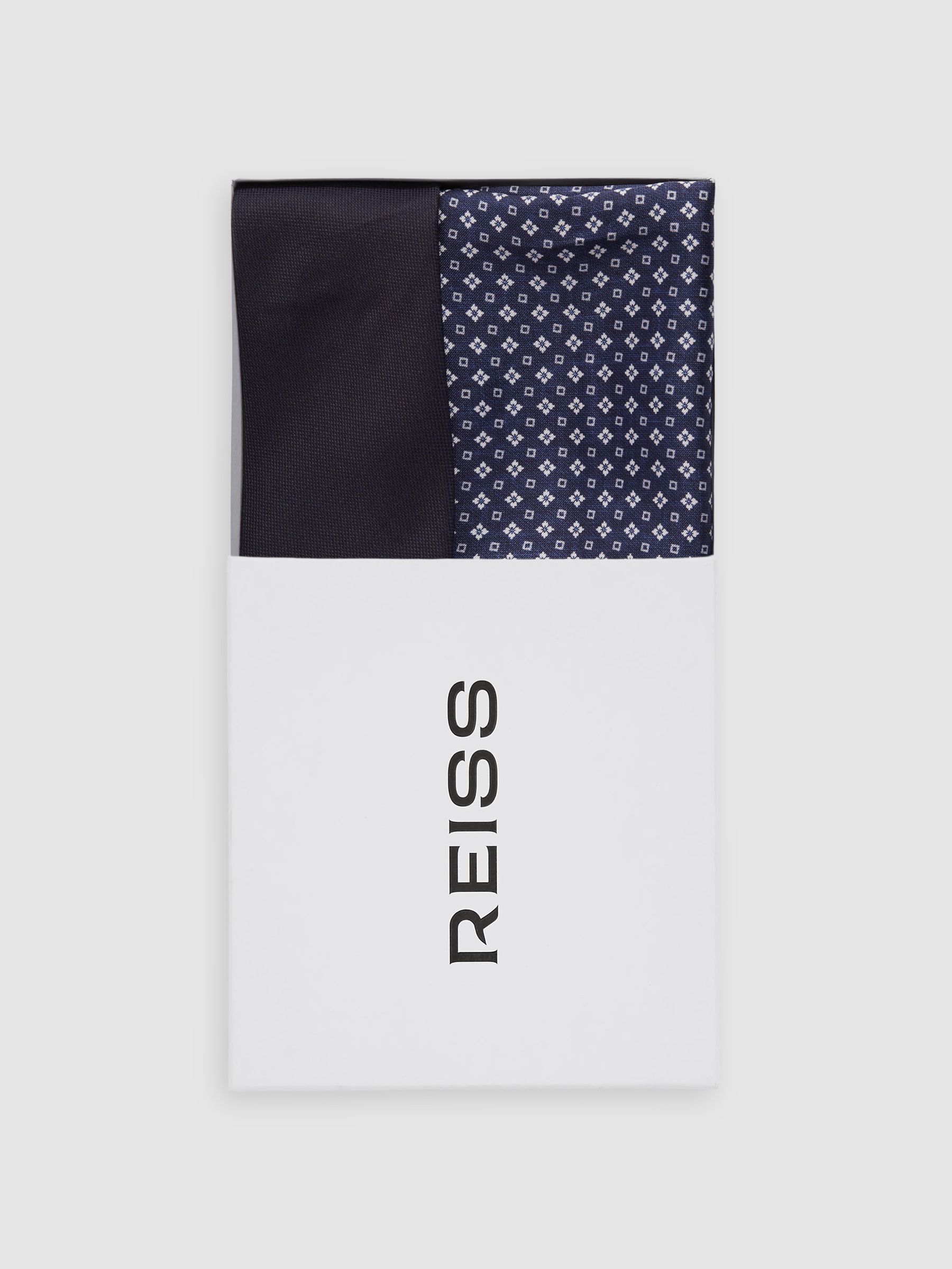 Tie And Pocket Square Gift Set in Navy - Image 3 of 6