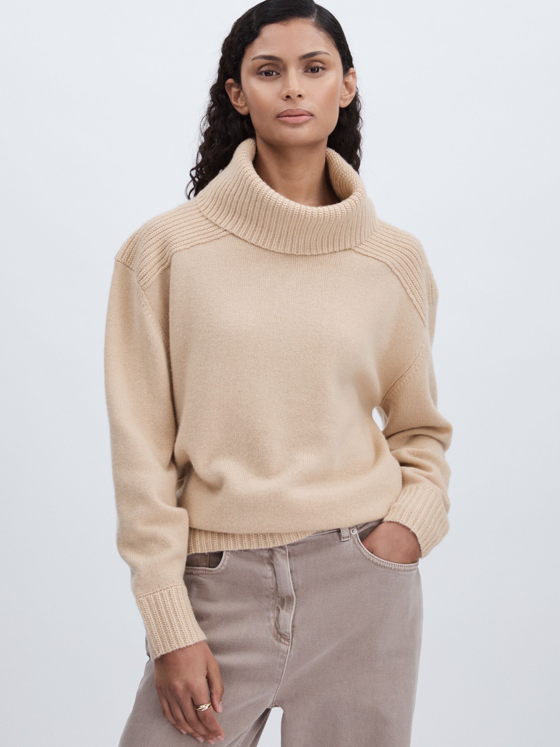 Madeleine Thompson Wool-Cashmere Roll-Neck Jumper in Buttermilk - Image 1 of 6
