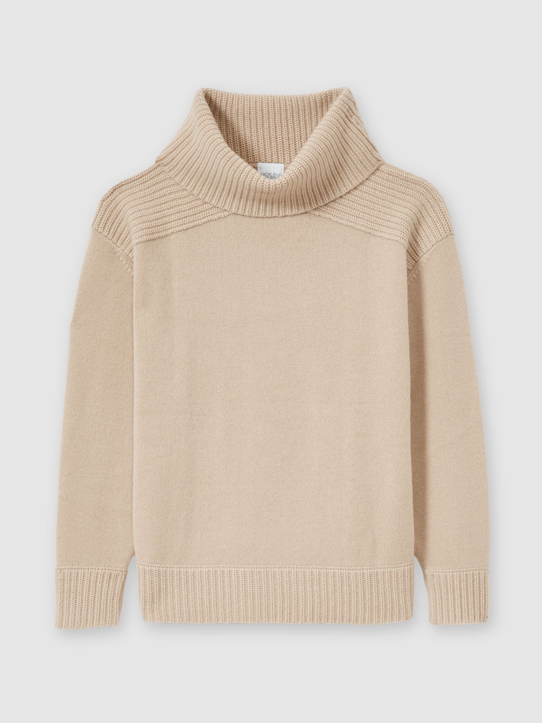 Madeleine Thompson Wool-Cashmere Roll-Neck Jumper in Buttermilk - Image 2 of 6