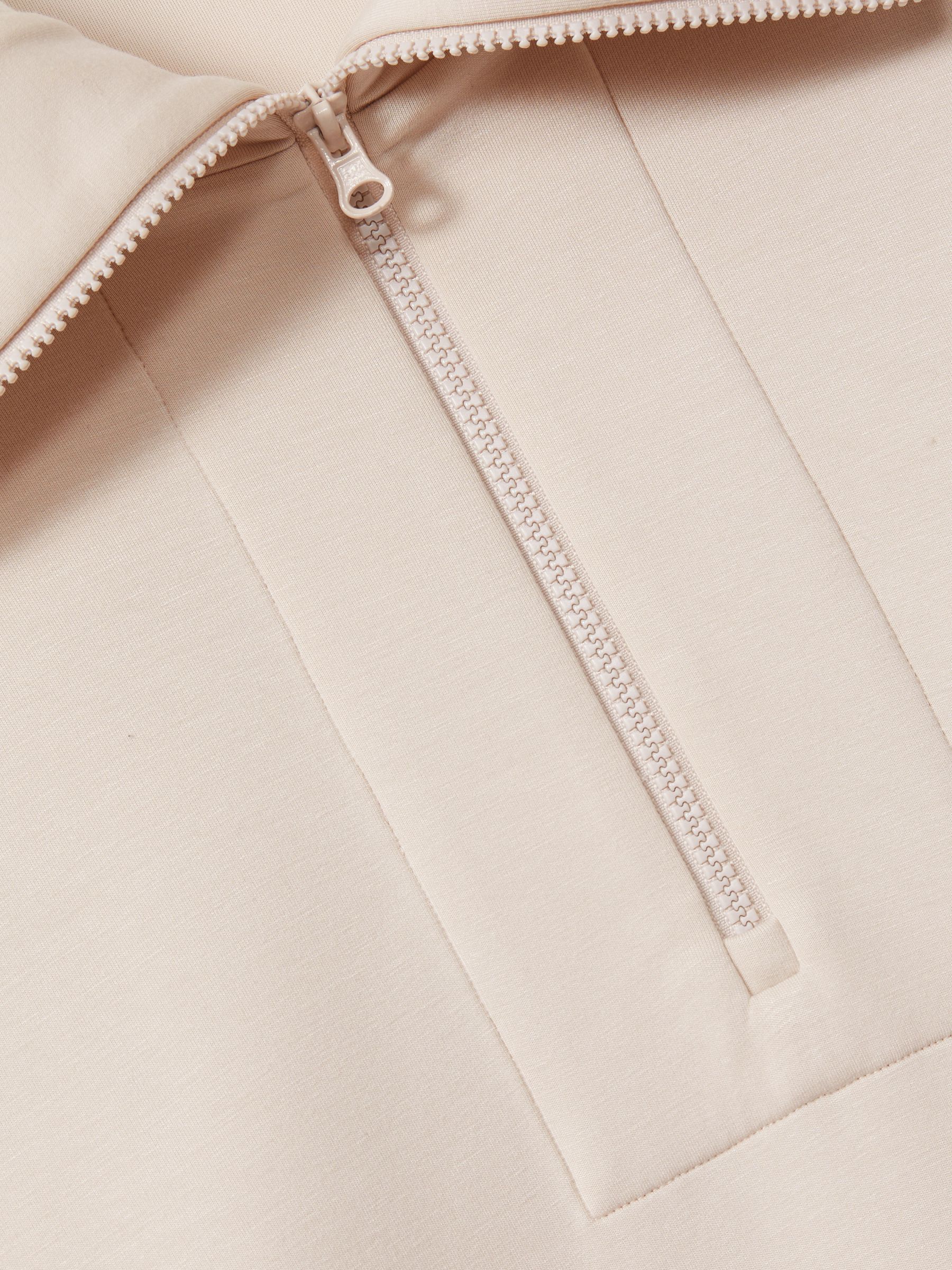 Jersey Half-Zip Drawstring-Hem Sweatshirt in Stone - Image 6 of 6