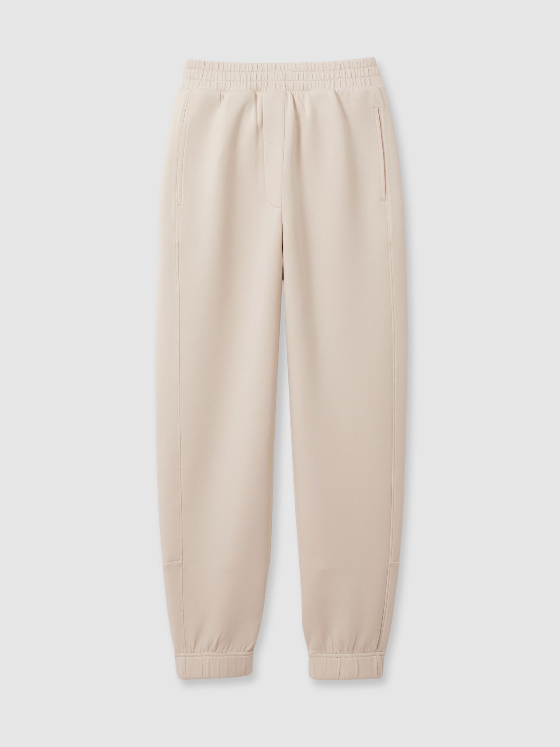 Tapered Elasticated Waist Joggers in Stone - Image 2 of 7