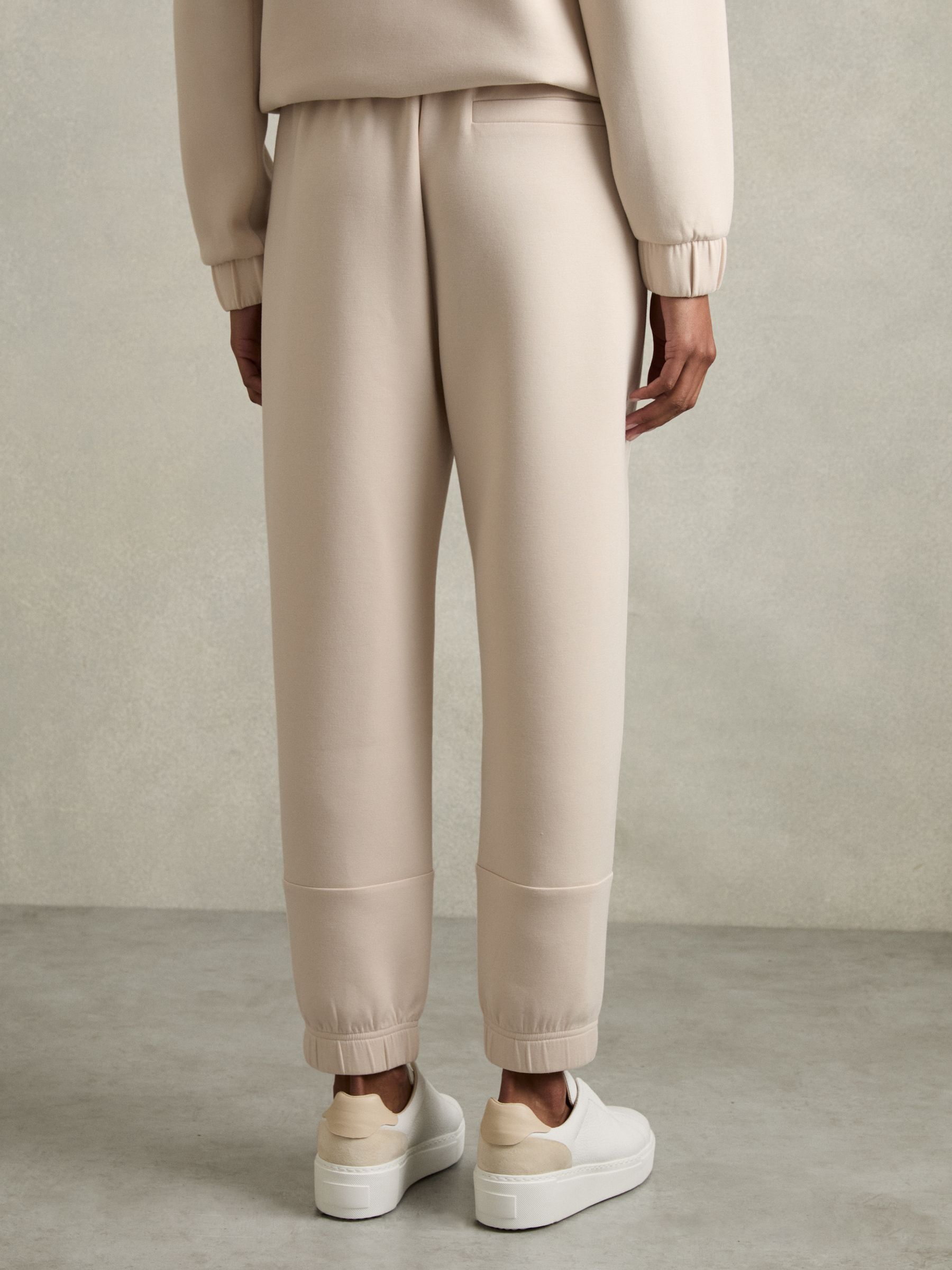 Tapered Elasticated Waist Joggers in Stone - Image 6 of 7