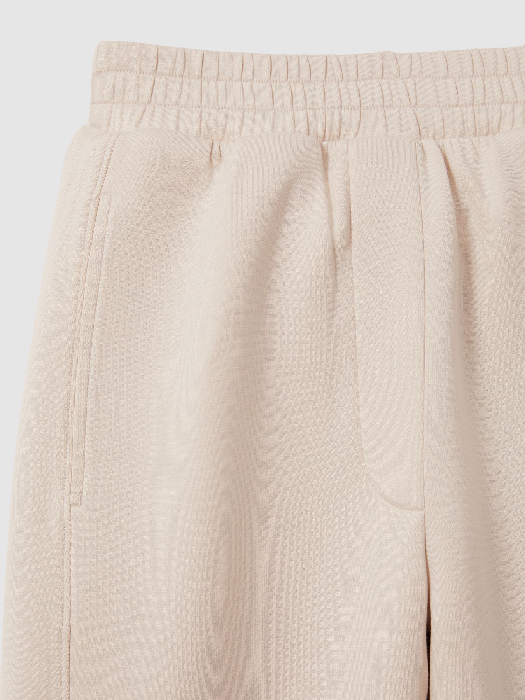 Tapered Elasticated Waist Joggers in Stone - Image 7 of 7