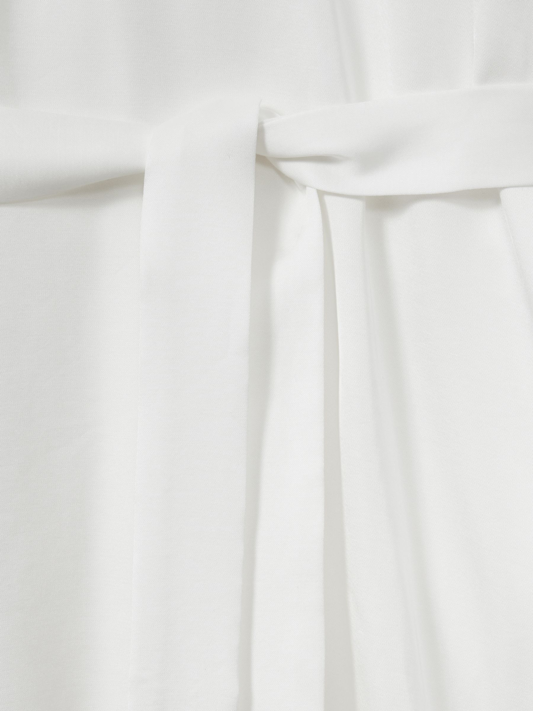 Woven High-Neck Belted Blouse in Ivory - Image 5 of 5