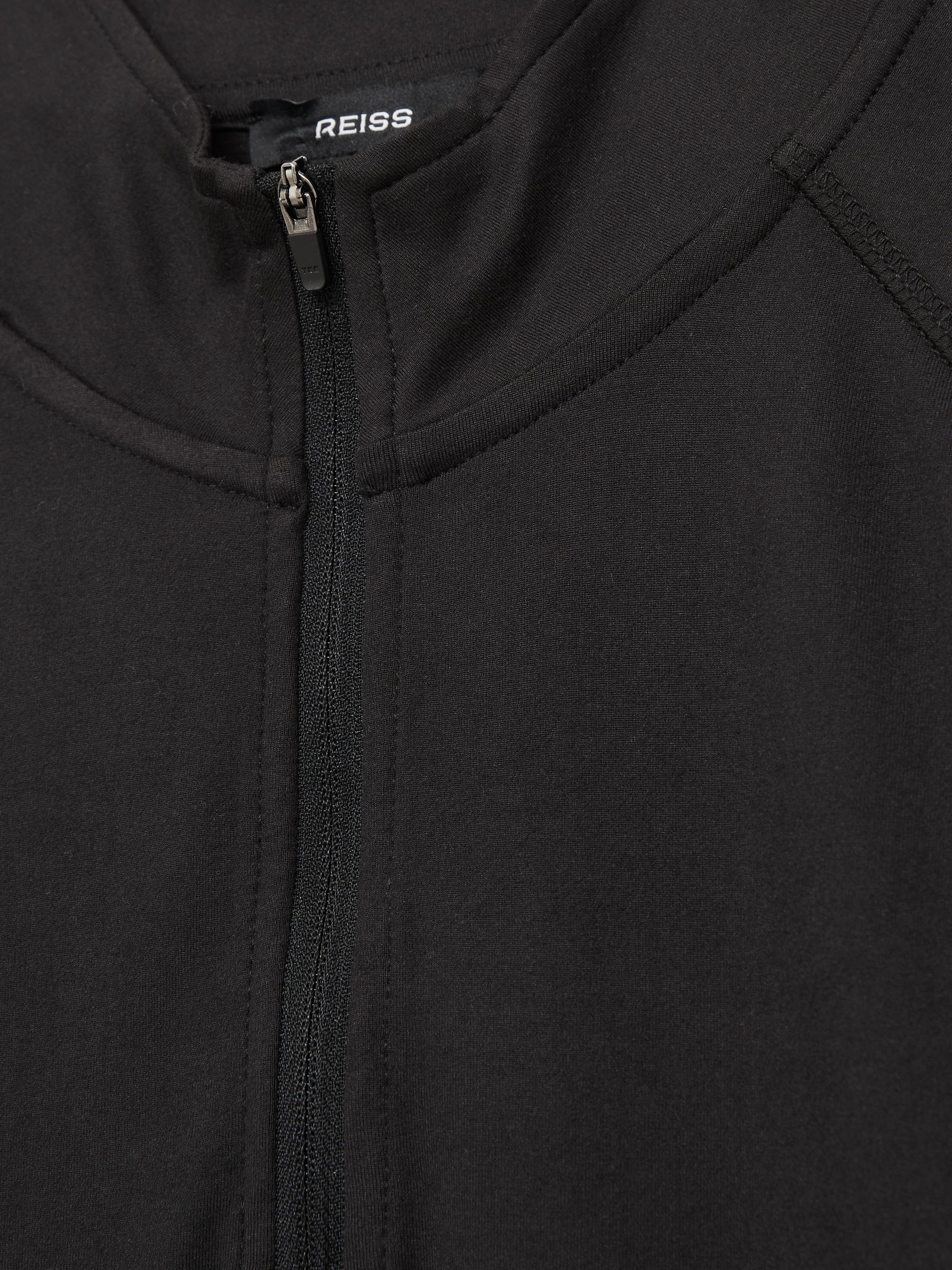 Stretch Half-Zip Funnel-Neck Top in Black - Image 5 of 5