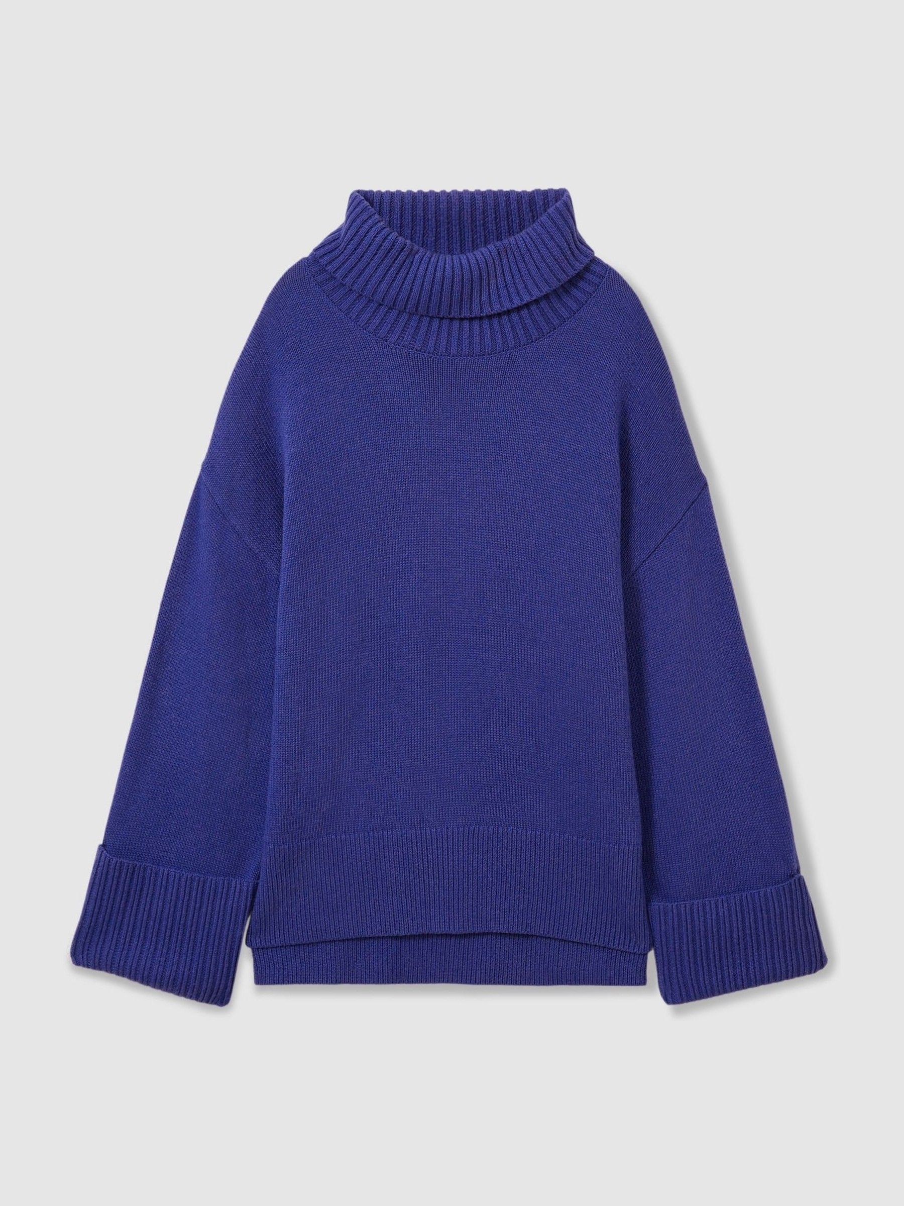 Florere Roll Neck Jumper in Bright Blue - Image 2 of 7