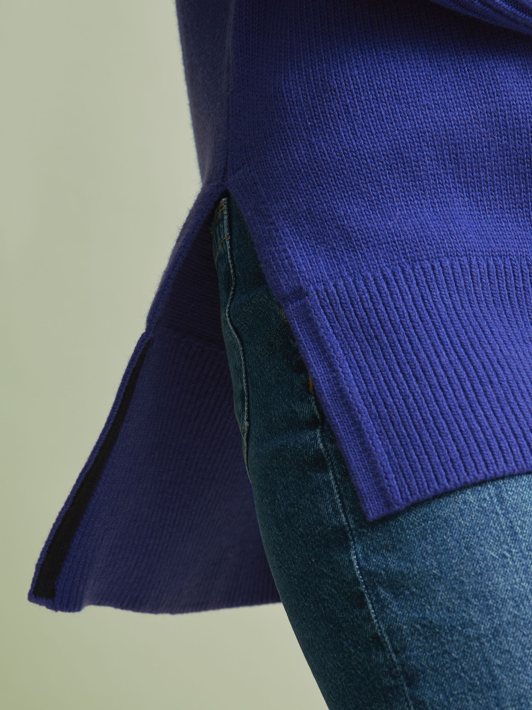 Florere Roll Neck Jumper in Bright Blue - Image 5 of 7