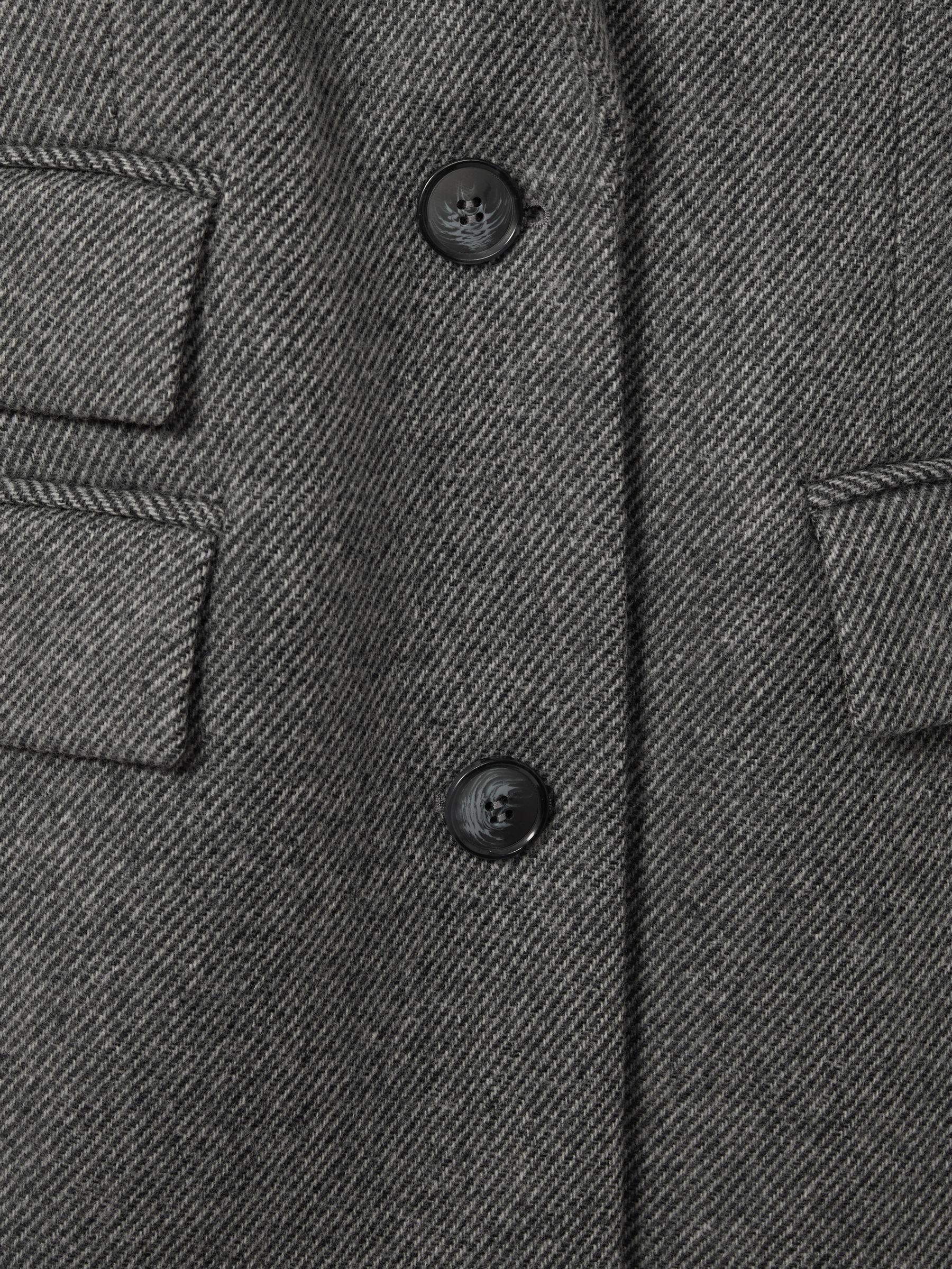 Petite Wool-Blend Longline Coat in Grey - Image 6 of 7