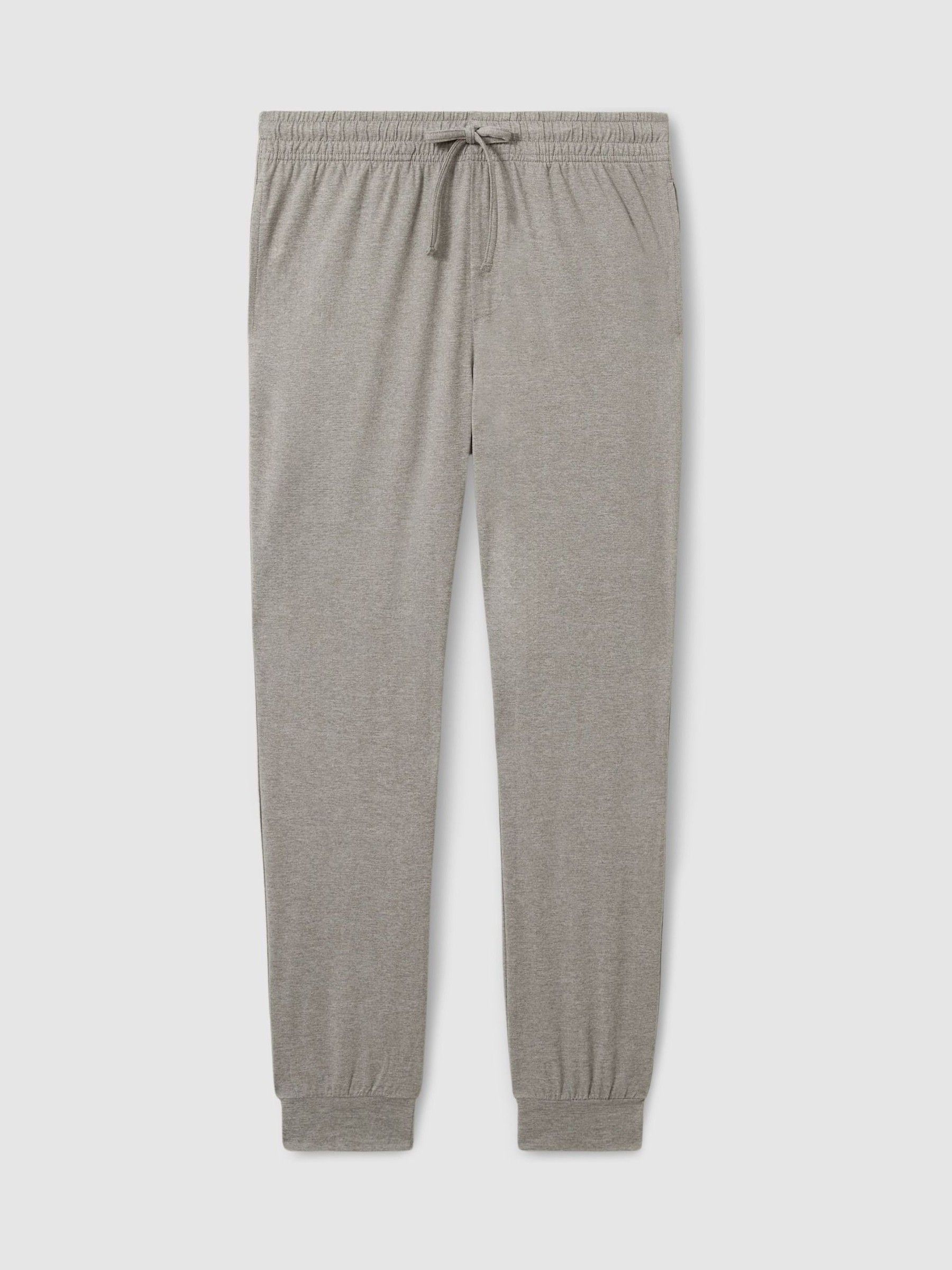 Tapered Stretch-Jersey Joggers in Grey Melange - Image 2 of 6