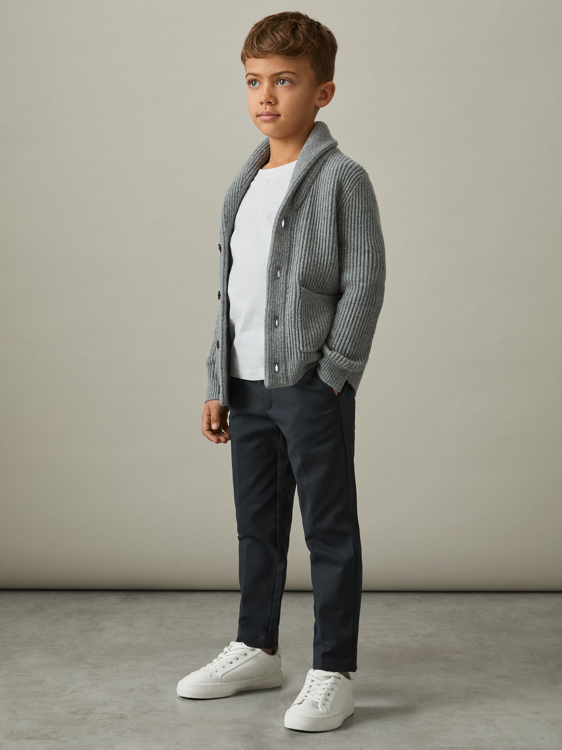 Teen Slim Fit Tapered Chinos in Steel Blue - Image 2 of 4