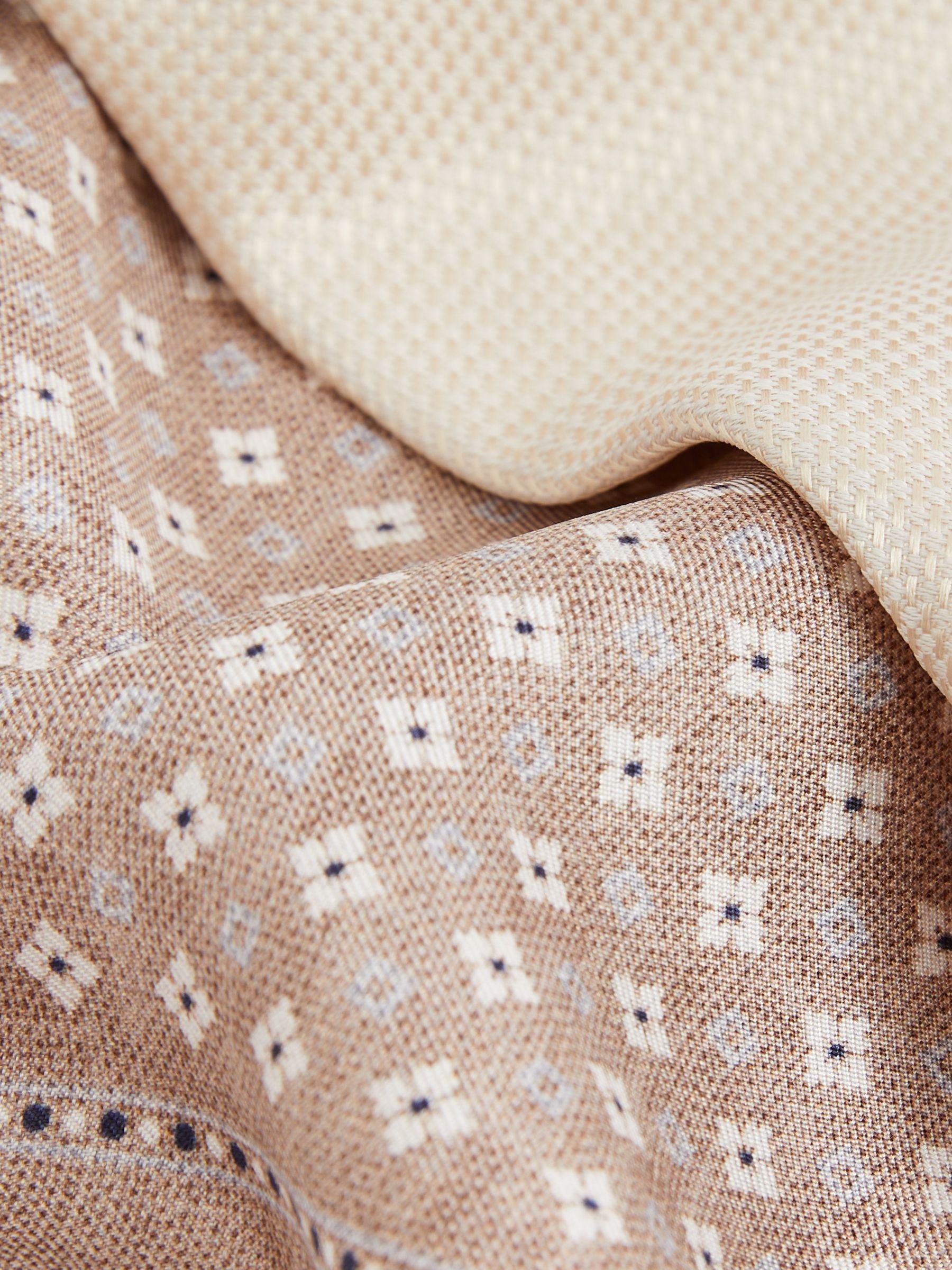 Tie And Pocket Square Gift Set in Oatmeal - Image 6 of 6