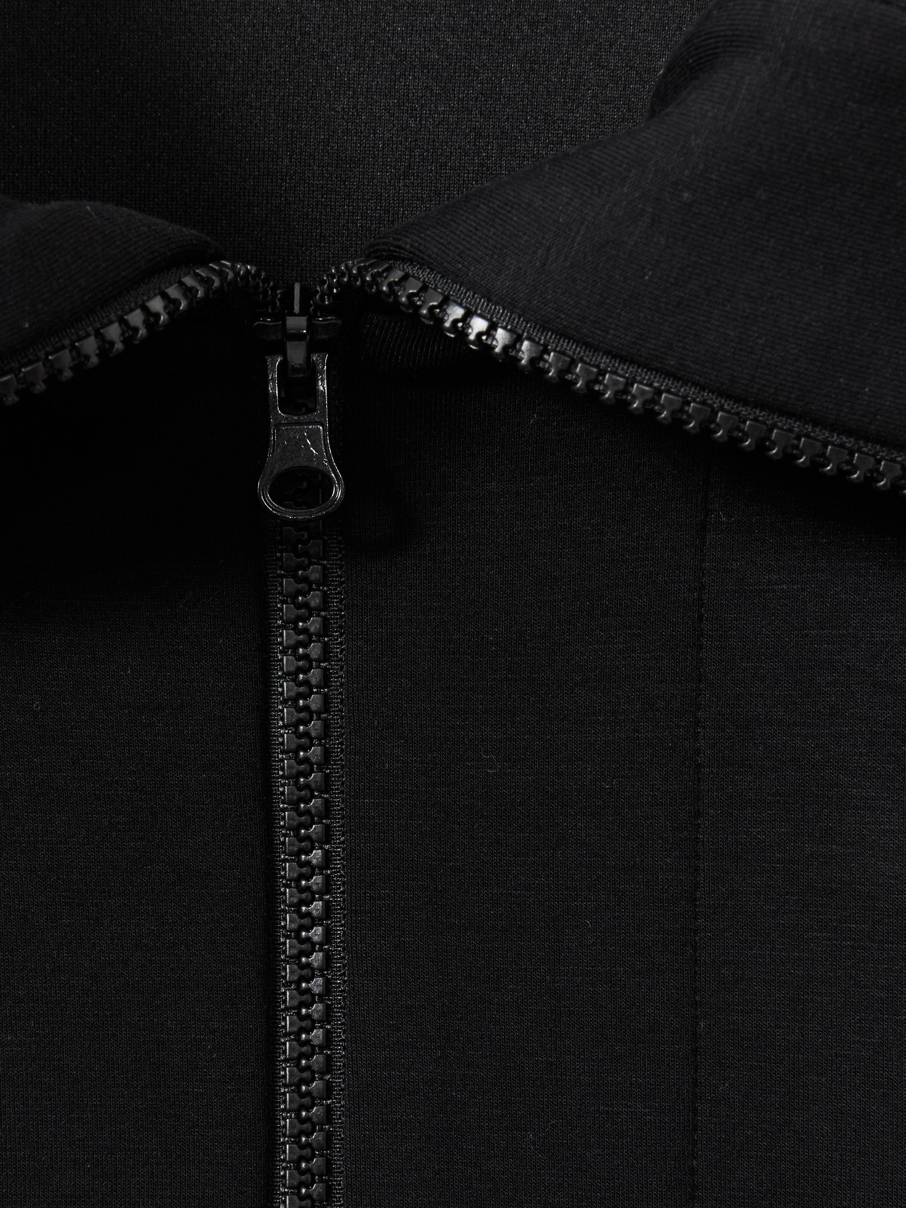 Jersey Half-Zip Drawstring-Hem Sweatshirt in Black - Image 7 of 7