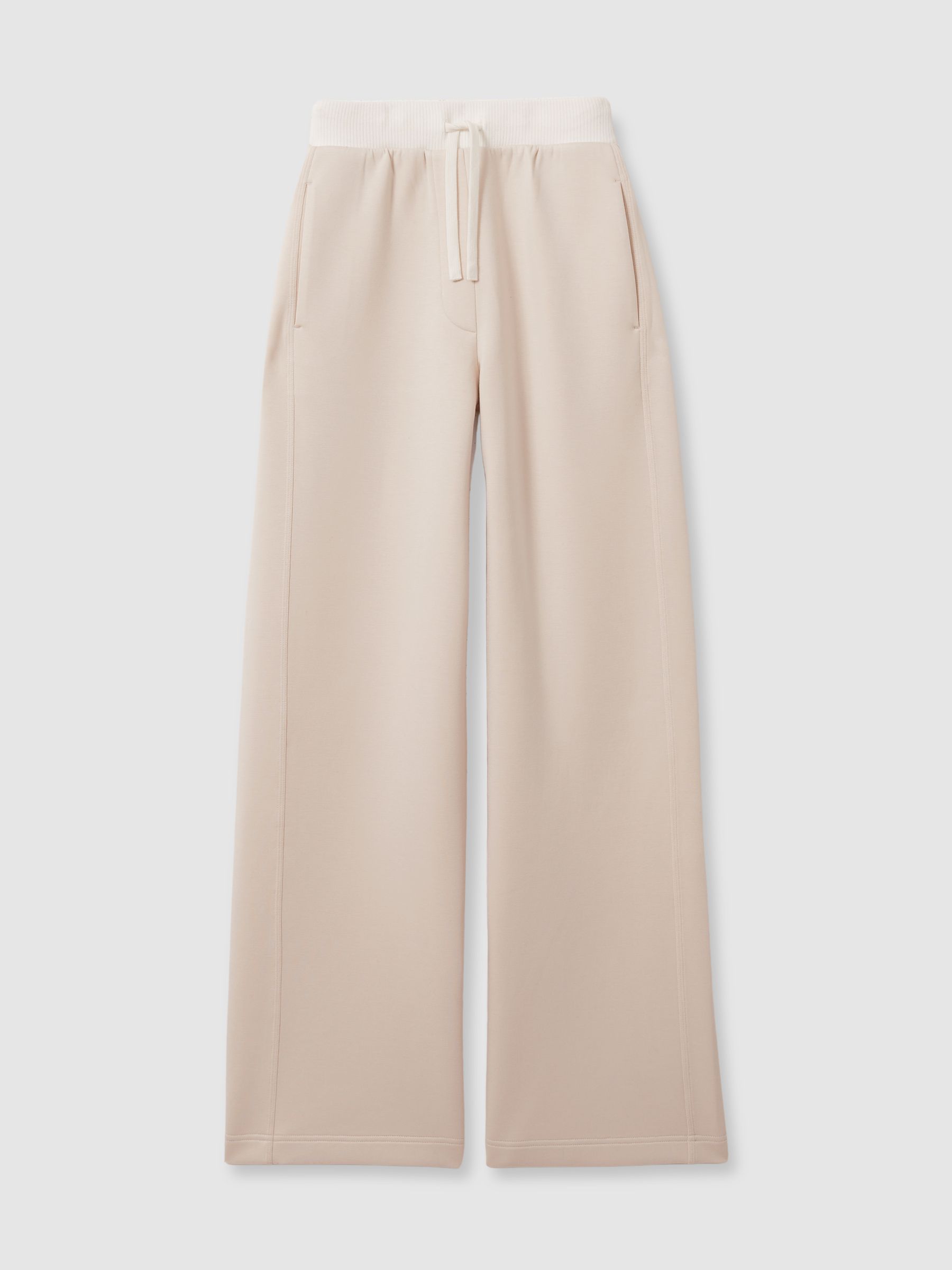 Wide-Leg Jersey Drawstring Joggers in Stone - Image 2 of 6