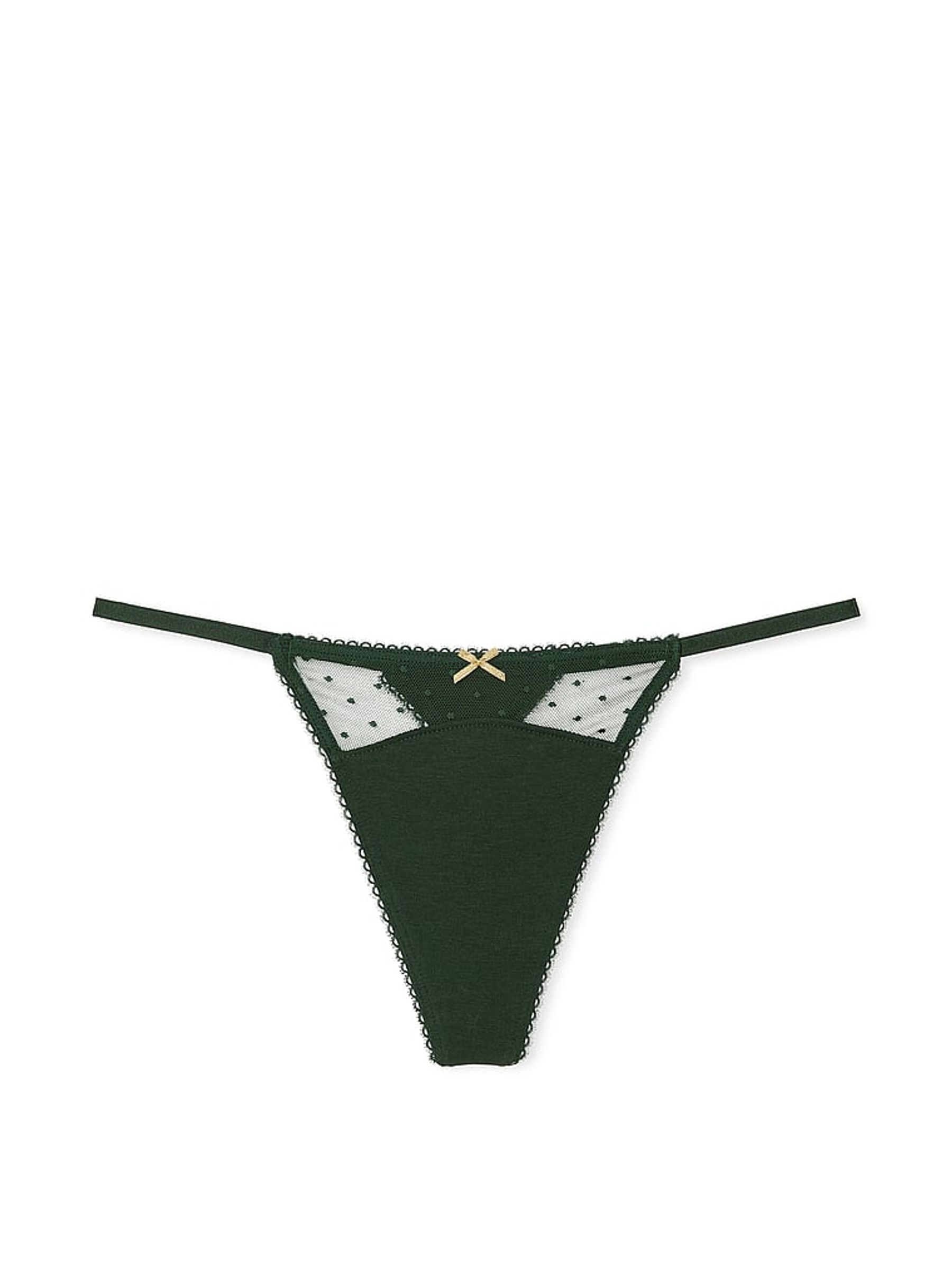 Botanical Green G String Knickers - Image 3 of 3