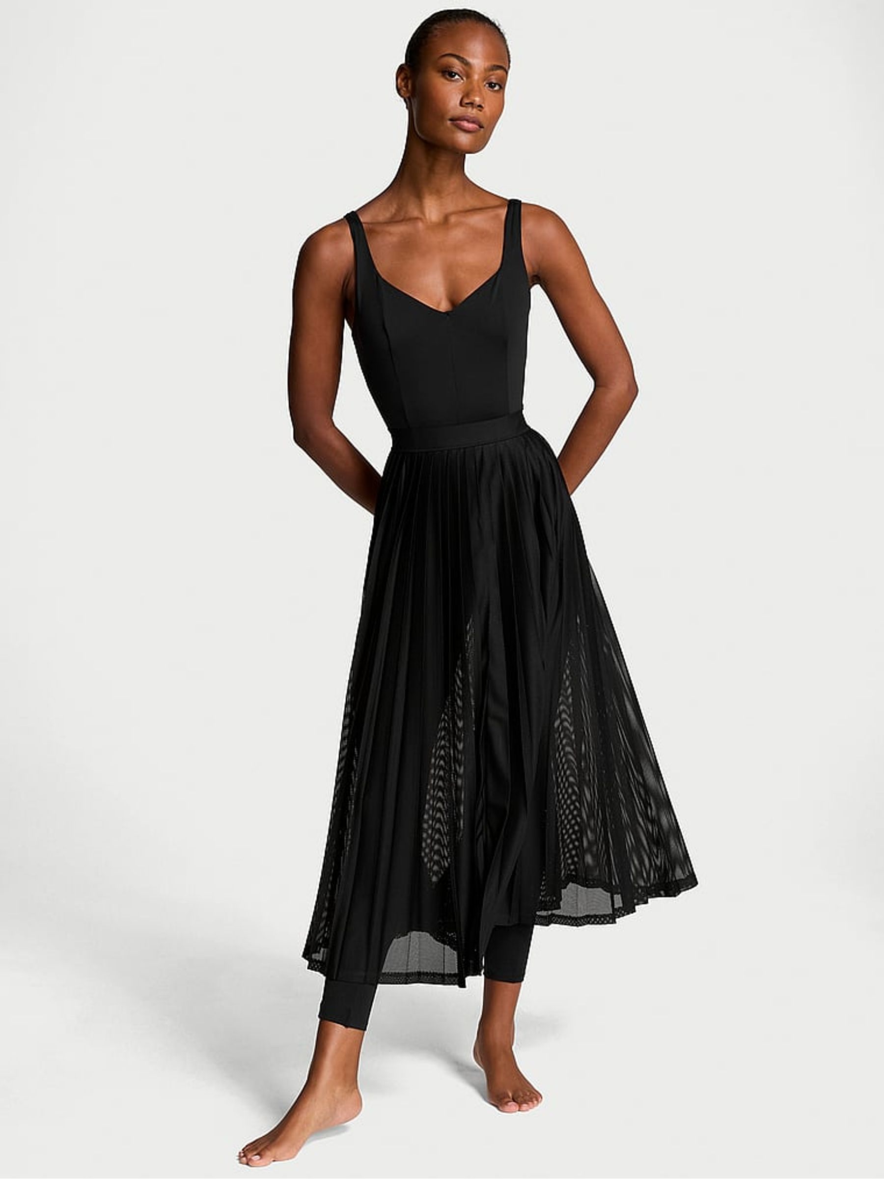 Black Elevate™ Mesh Ballet Skirt - Image 1 of 3