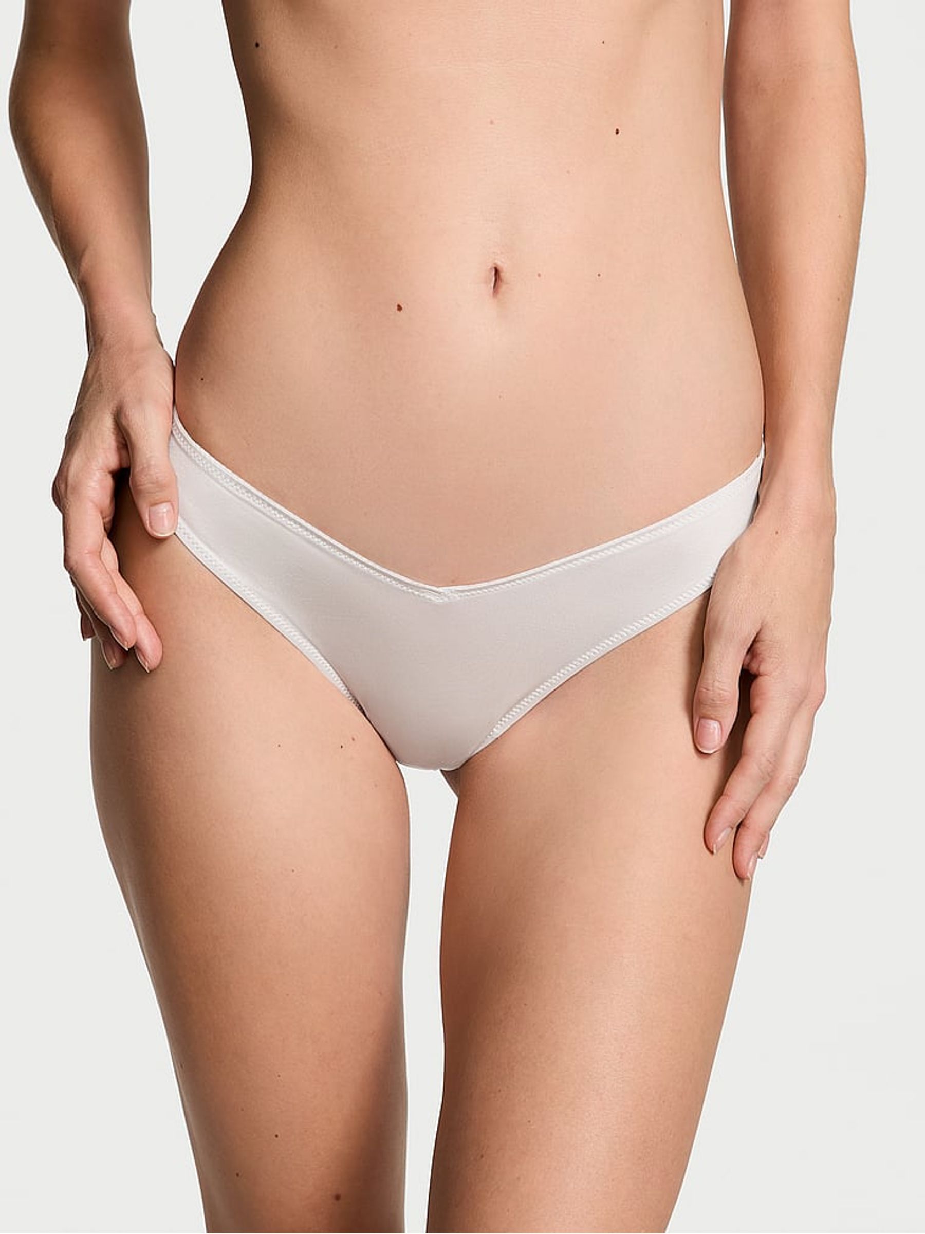 Delfin Grey Thong Knickers - Image 1 of 3