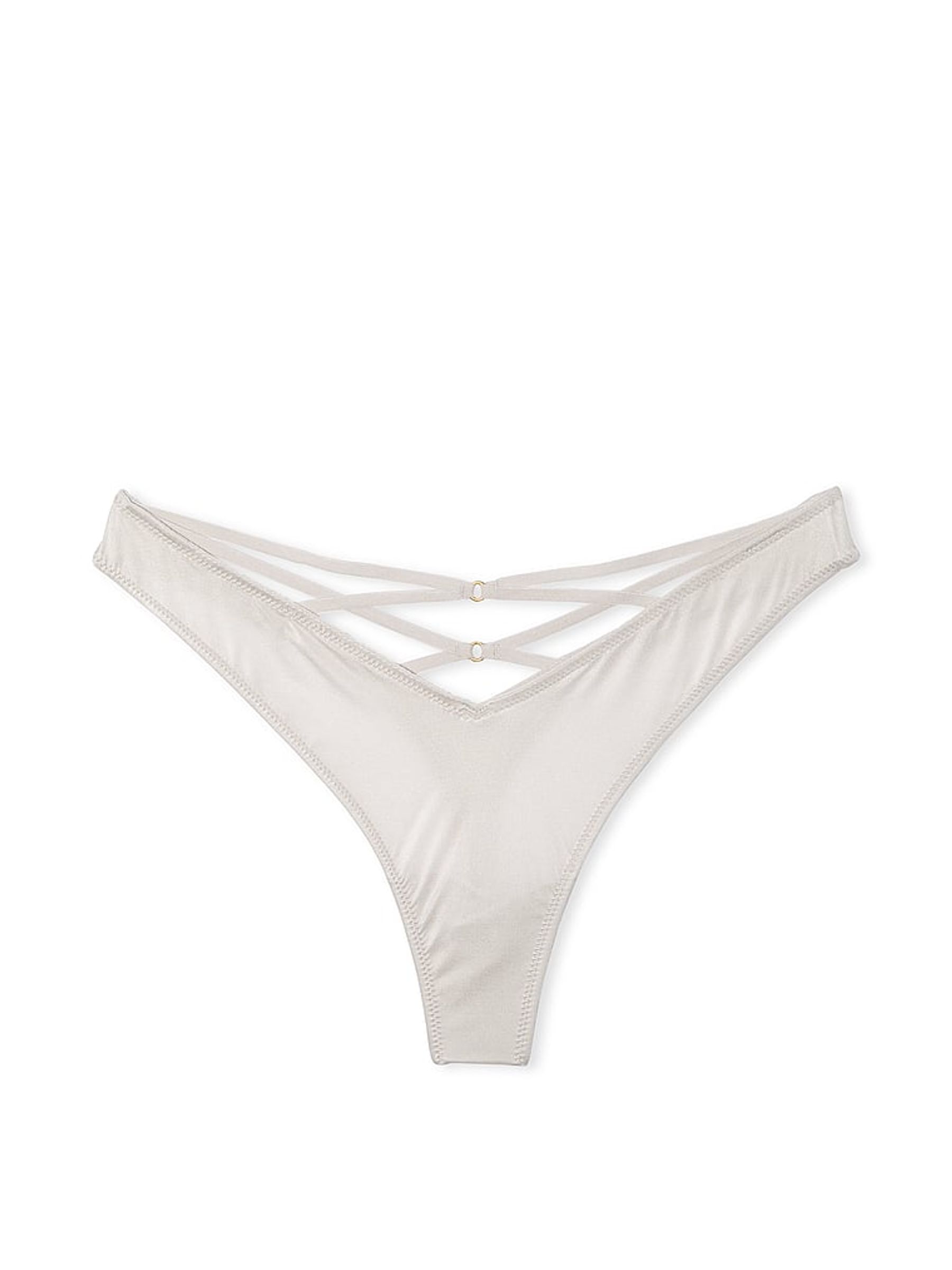 Delfin Grey Thong Knickers - Image 3 of 3