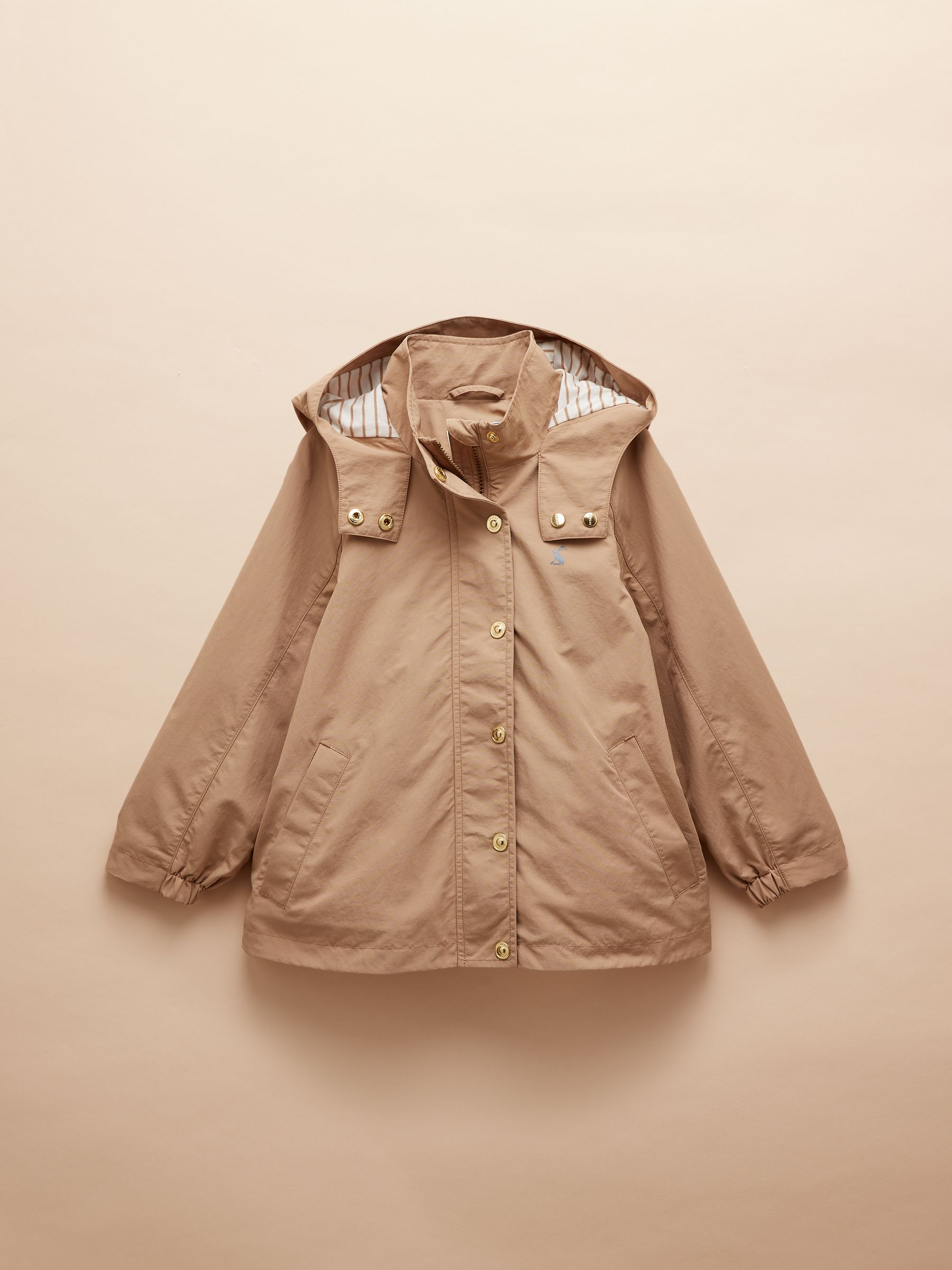 Girls' Meadow Brown Showerproof Raincoat With Hood - Image 3 of 7