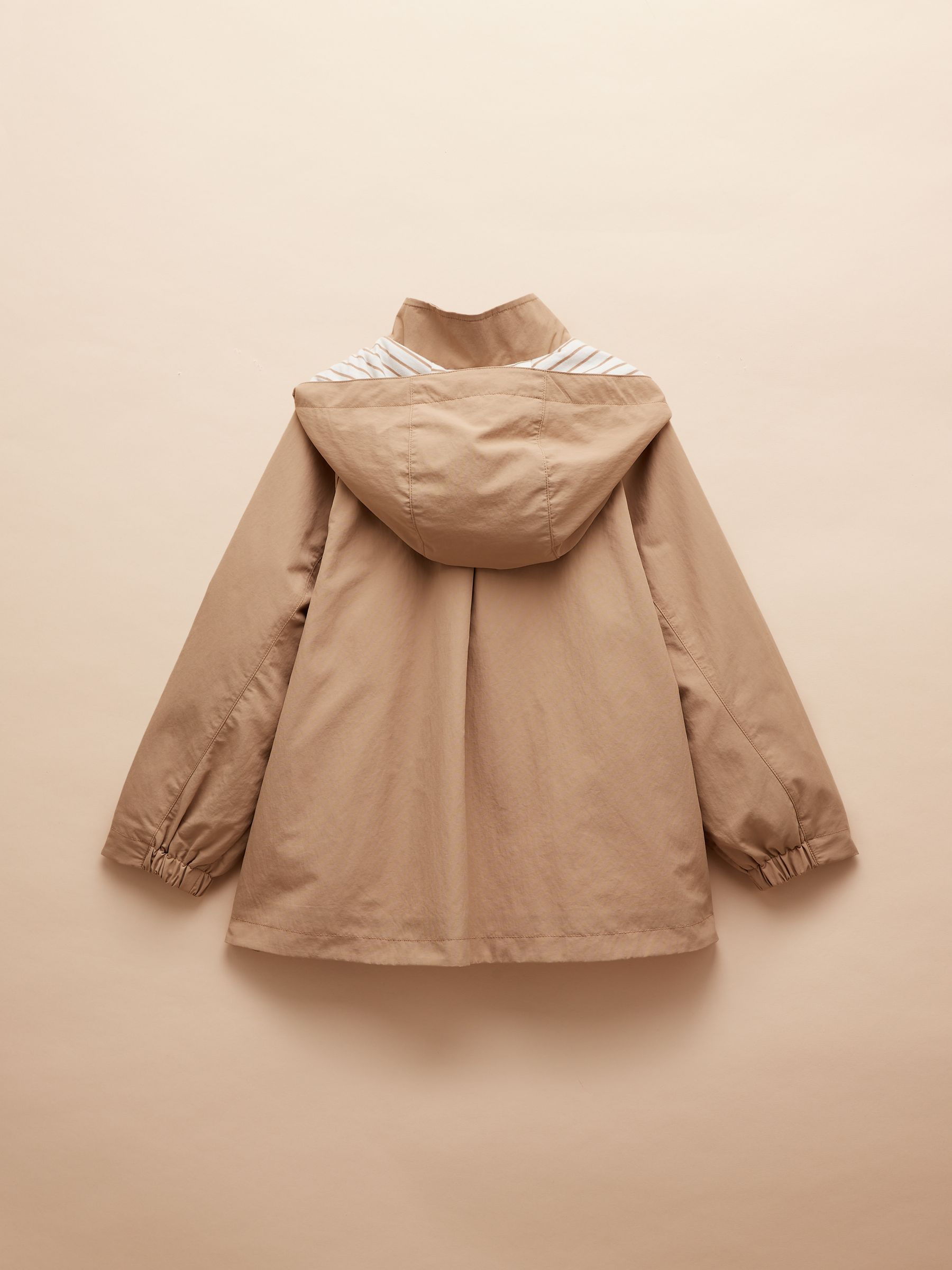 Girls' Meadow Brown Showerproof Raincoat With Hood - Image 4 of 7