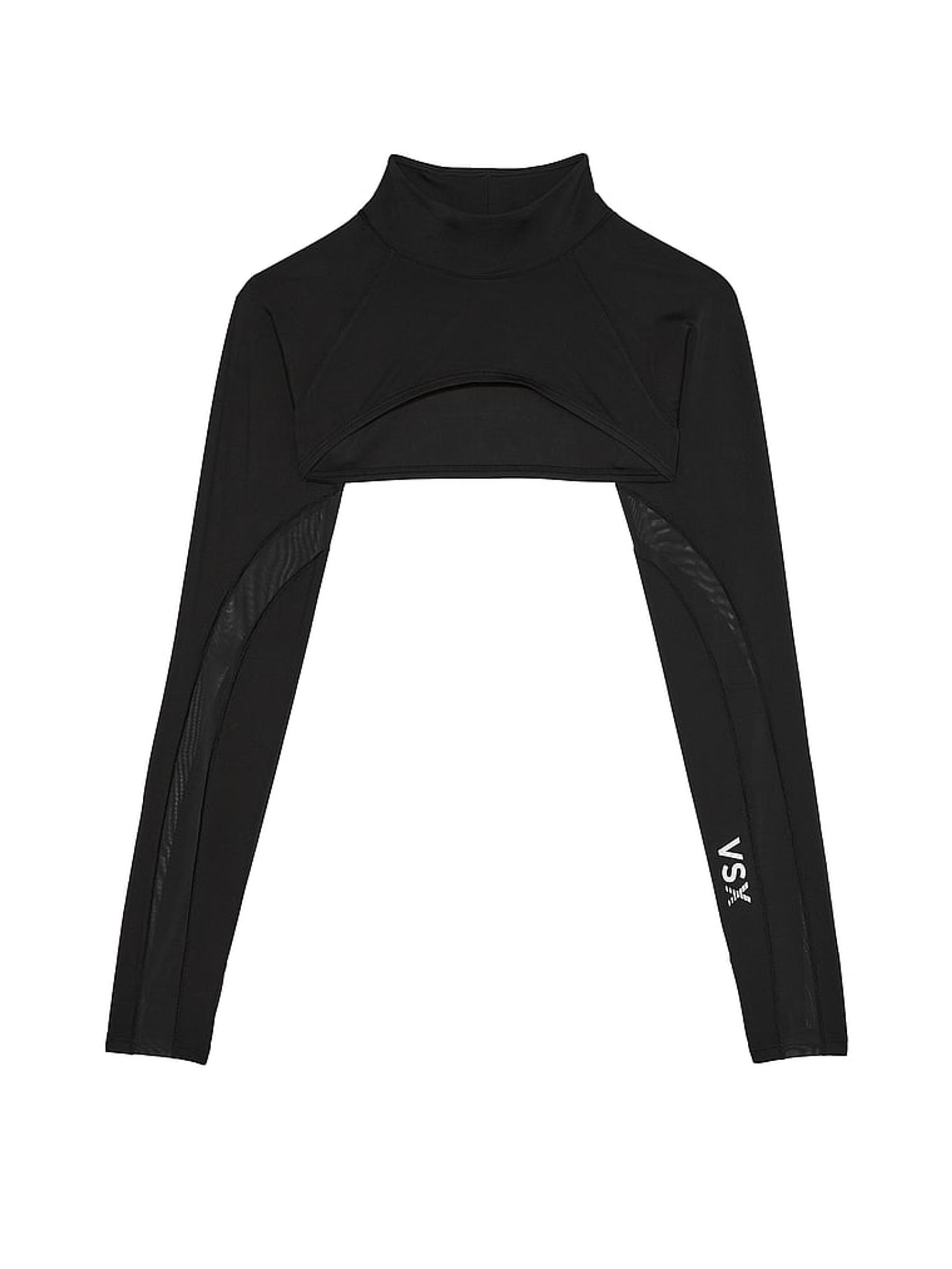 Black Activate™ Sheer Illusion Long Sleeve T-Shirt - Image 3 of 3