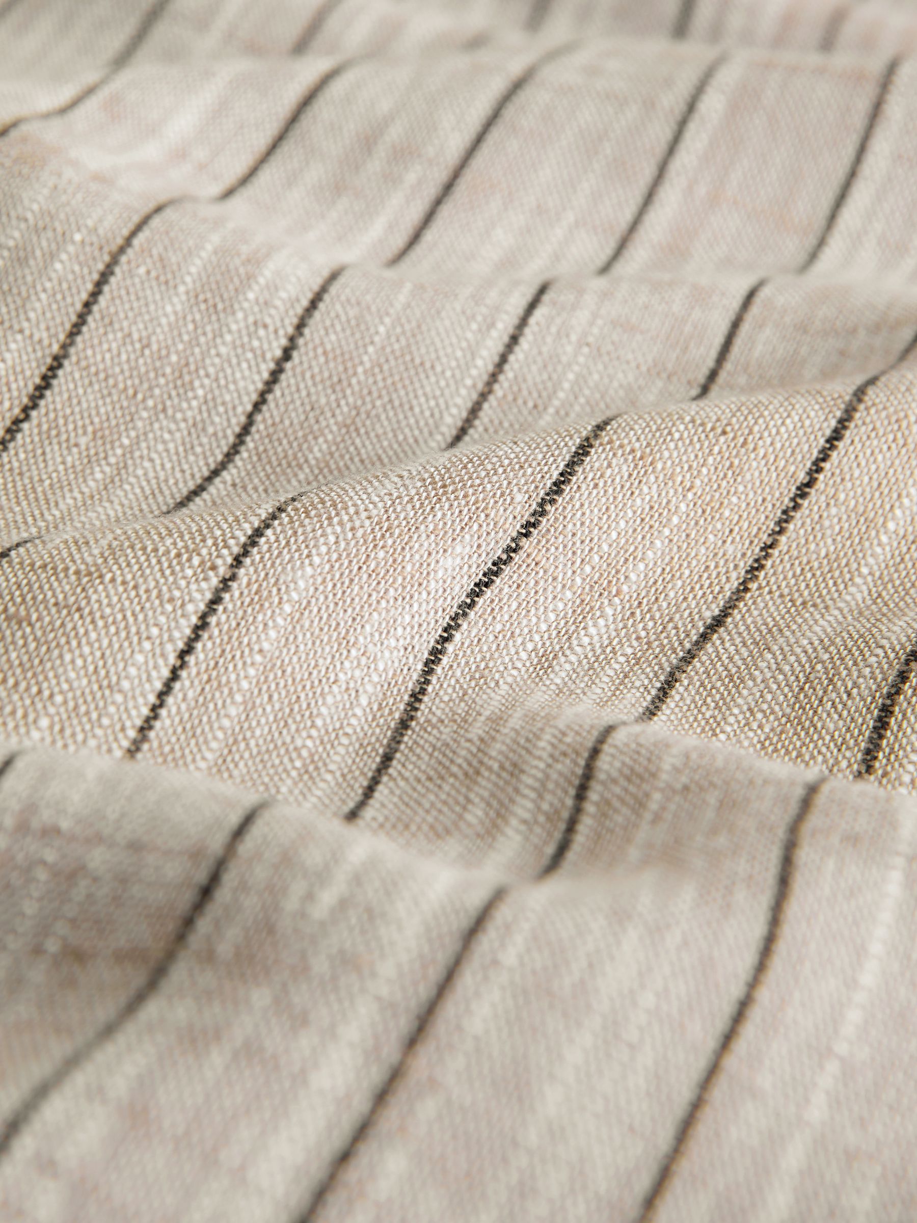 Black/Red/Ecru Stripe 3 Pack Button Through Long Sleeve Shirts with Linen - Image 11 of 11 Black/Red/Ecru Stripe 3 Pack Button Through Long Sleeve Shirts with Linen - Image 11 of 11