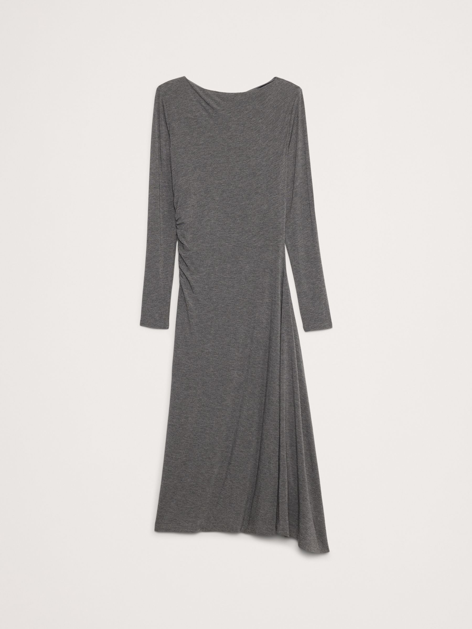 Banana Republic Grey Wool-Blend Asymmetric Midi Dress - Image 4 of 4