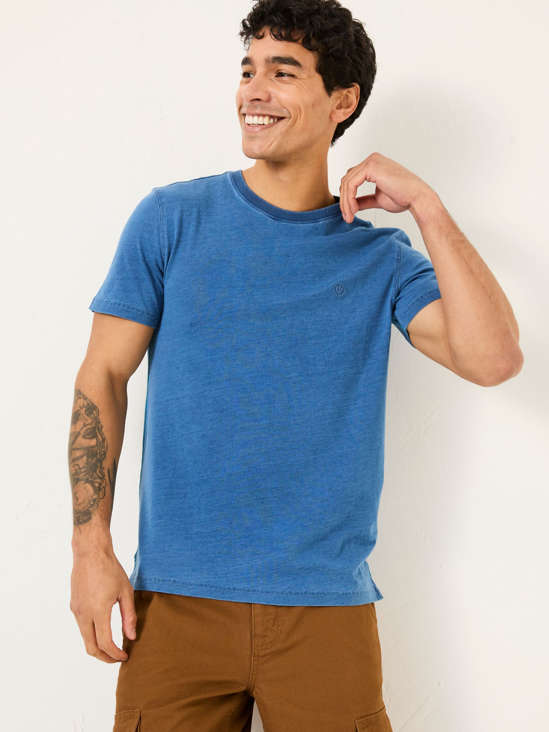 Indigo Blue Lulworth 100% Cotton T-Shirt - Image 1 of 5 Indigo Blue Lulworth 100% Cotton T-Shirt - Image 1 of 5