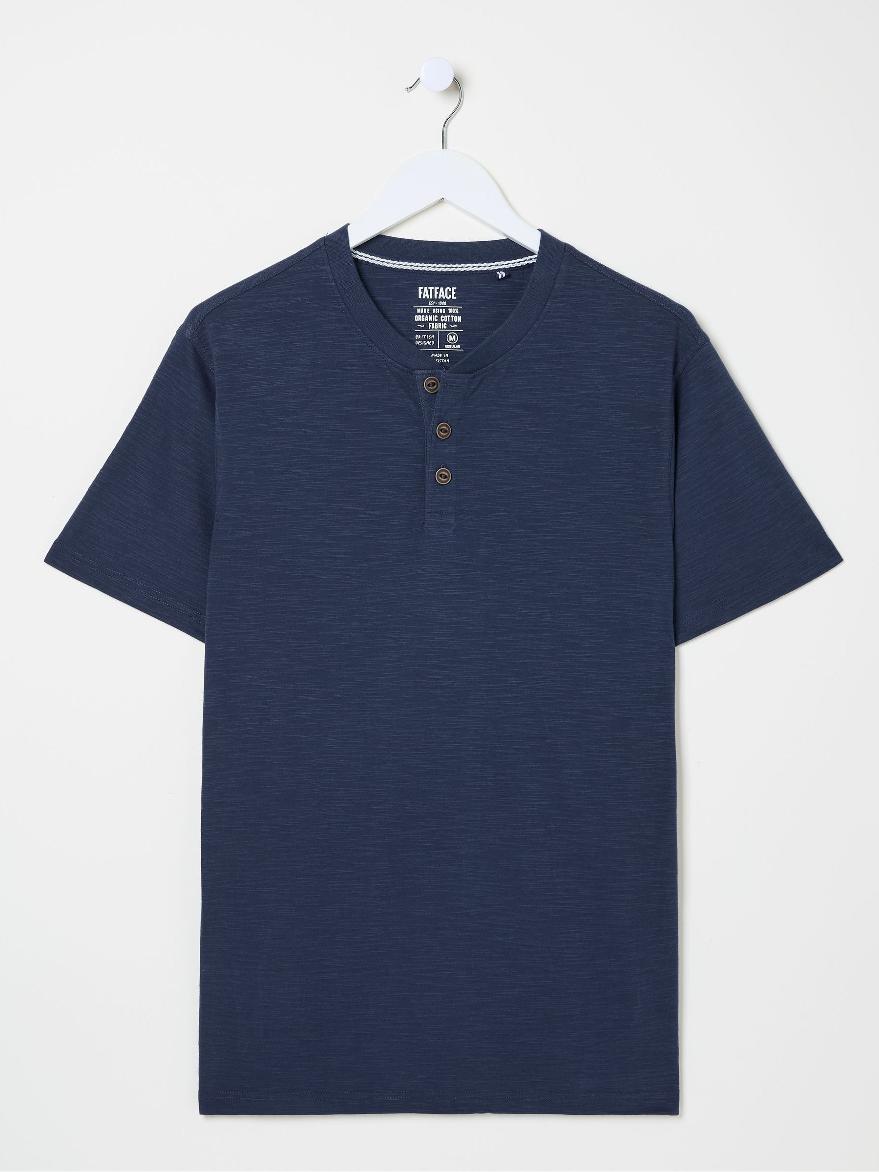 Navy Woodside Slub Henley - Image 5 of 5