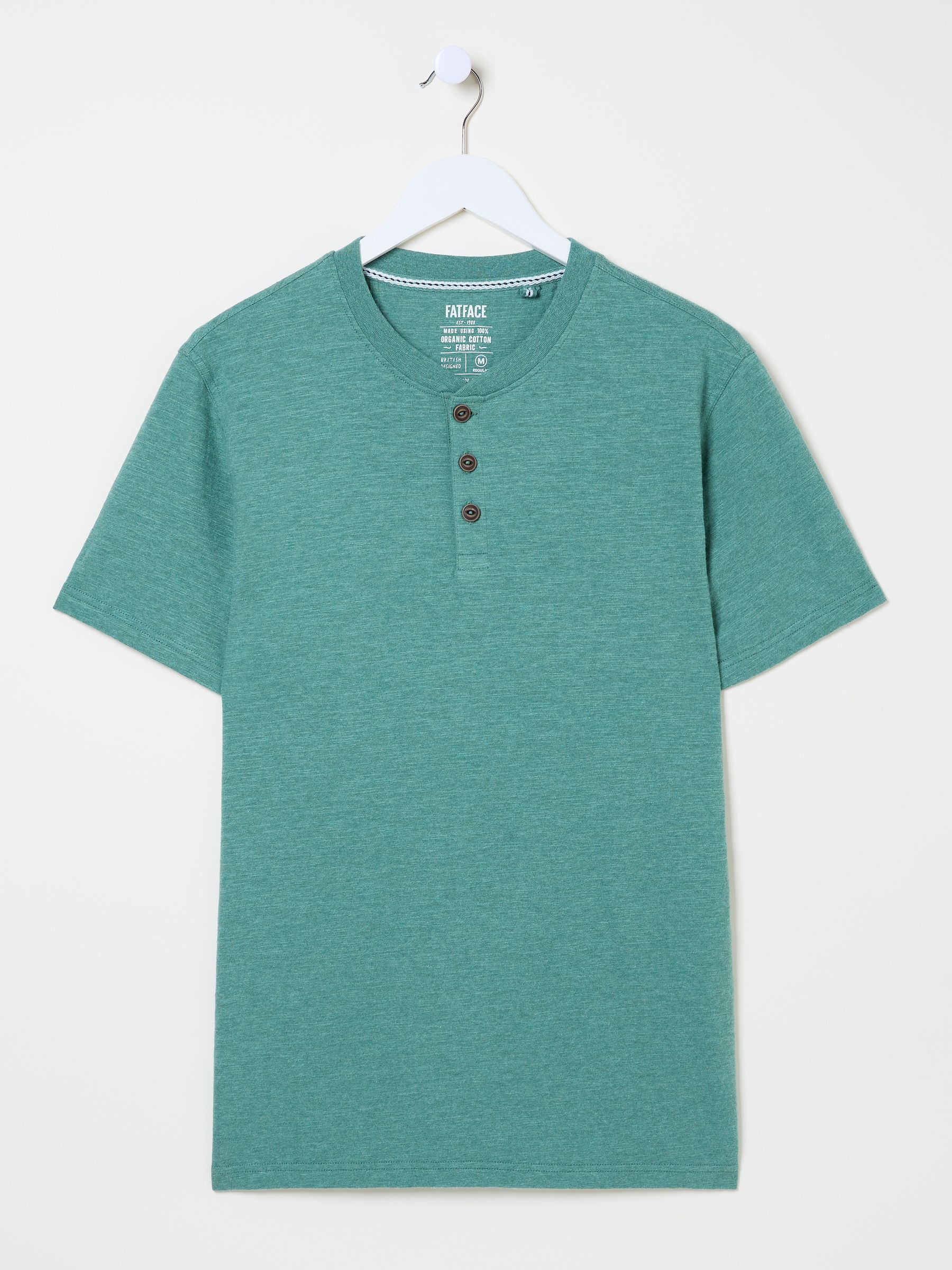Woodside Light Teal Slub Henley T-Shirt - Image 9 of 9