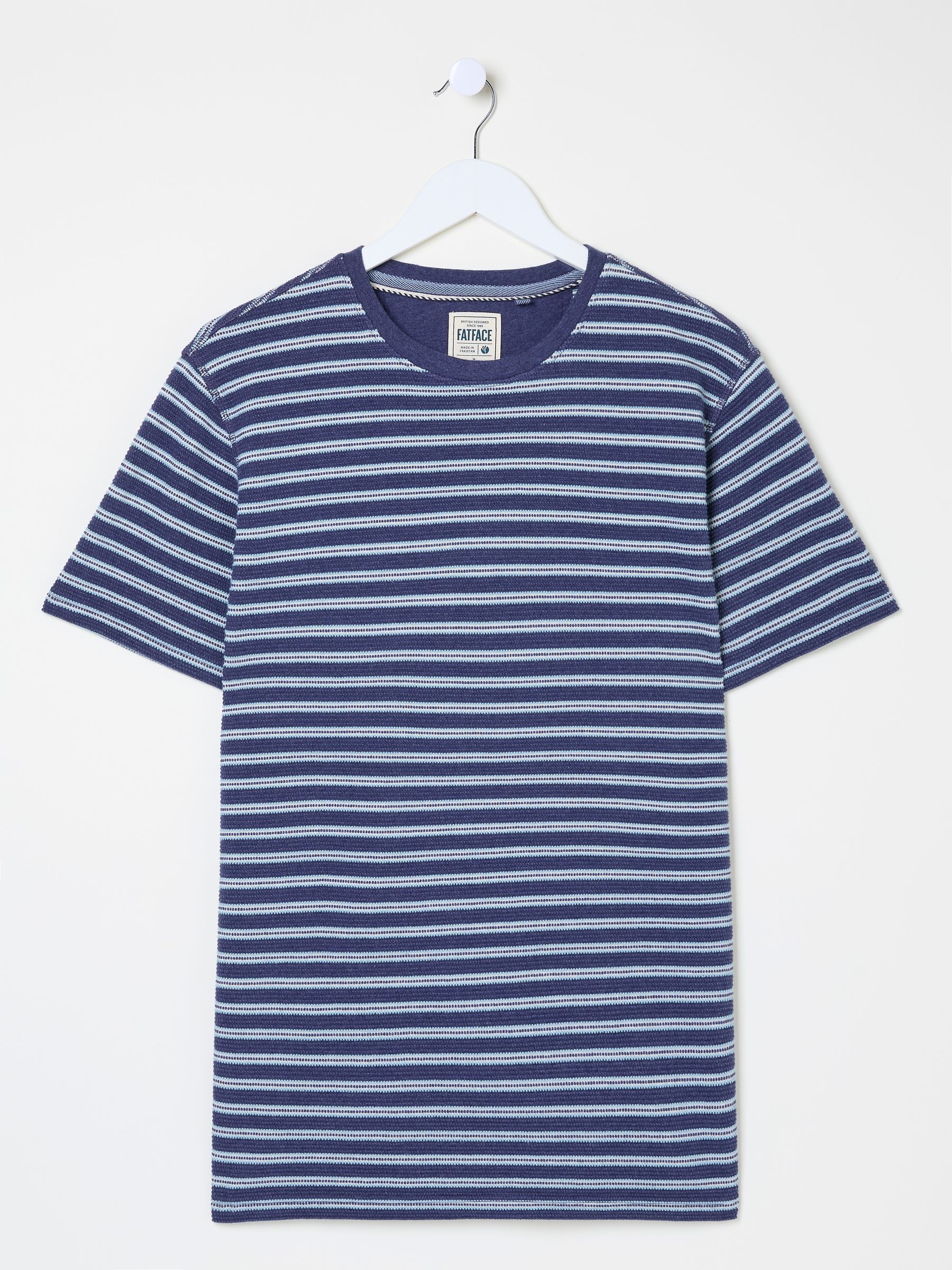 Navy Waffle Stripe Tshirt - Image 7 of 8