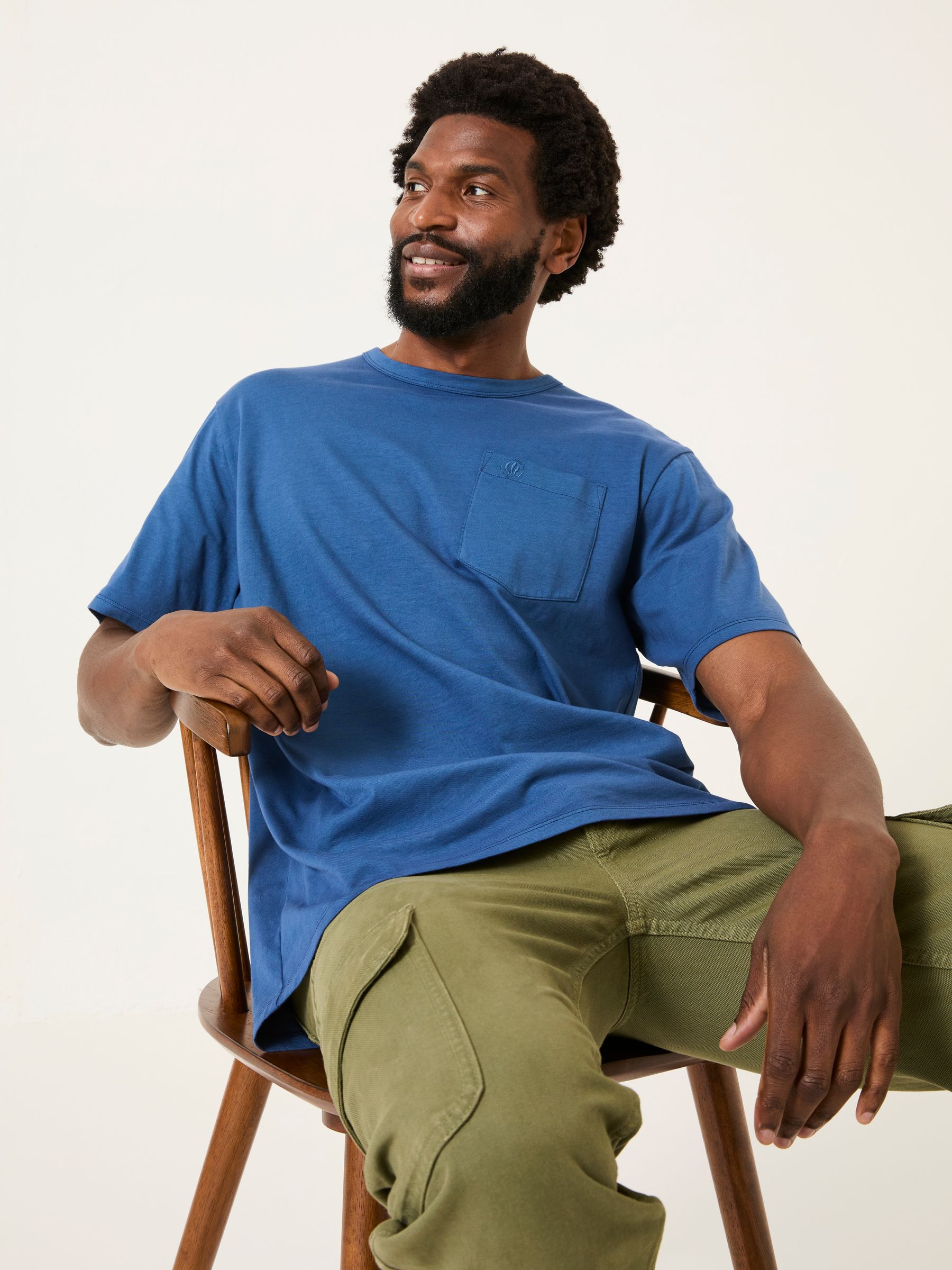 Tye Blue Denim Pocket Relaxed T-shirt - Image 3 of 5