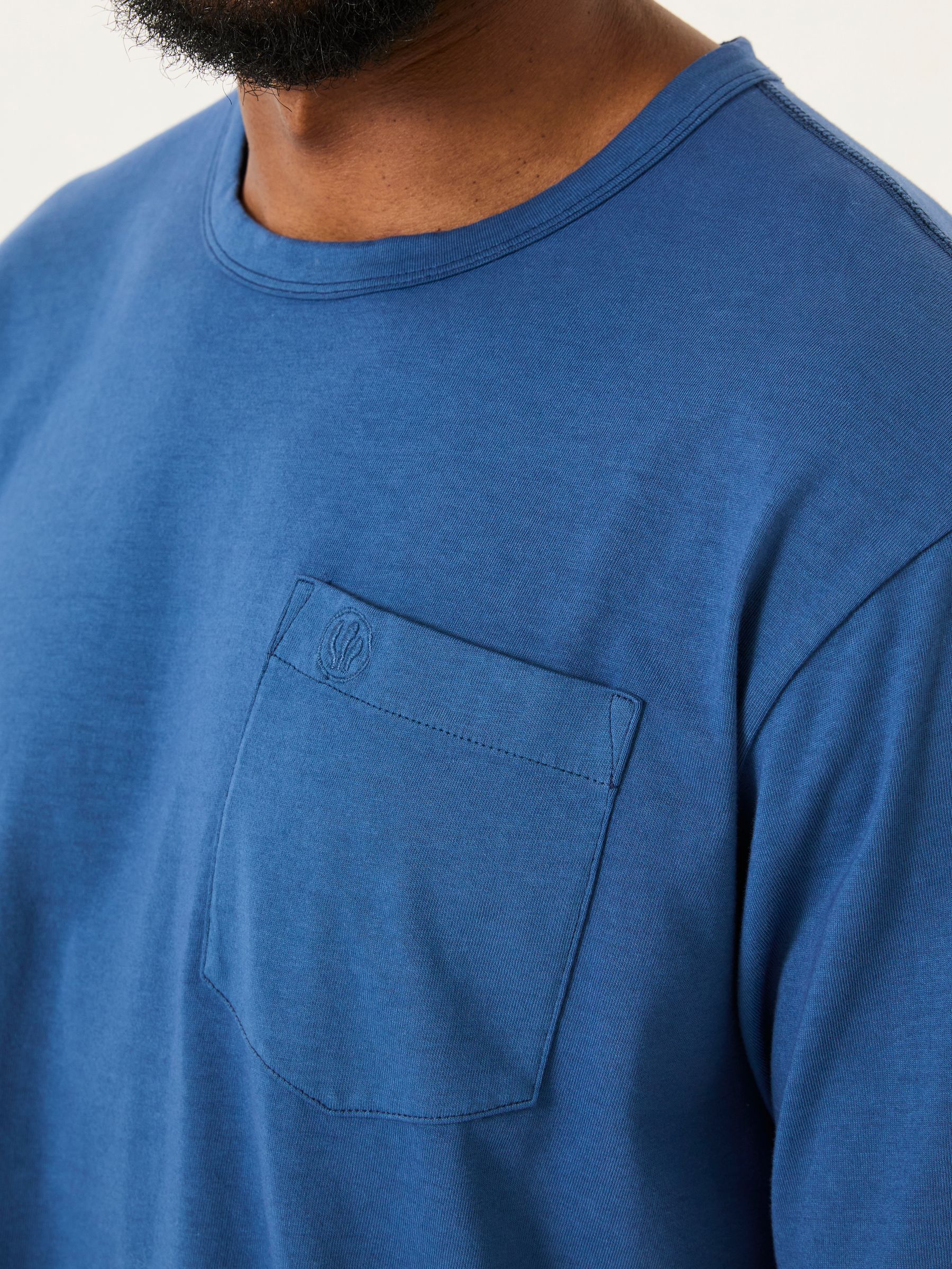 Tye Blue Denim Pocket Relaxed T-shirt - Image 4 of 5