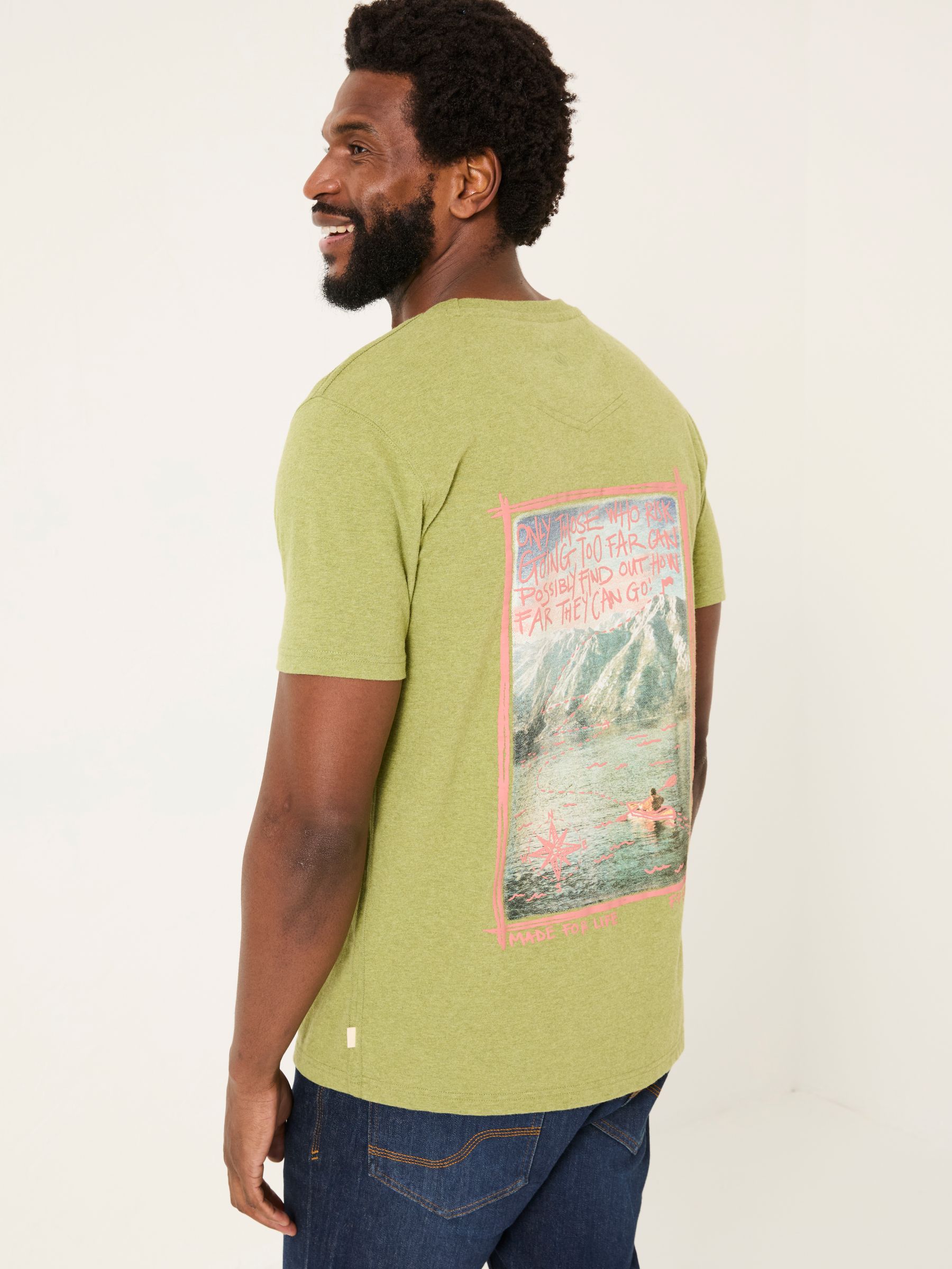 Green Kayak 100% Cotton Short Sleeve Graphic T-Shirt - Image 3 of 7