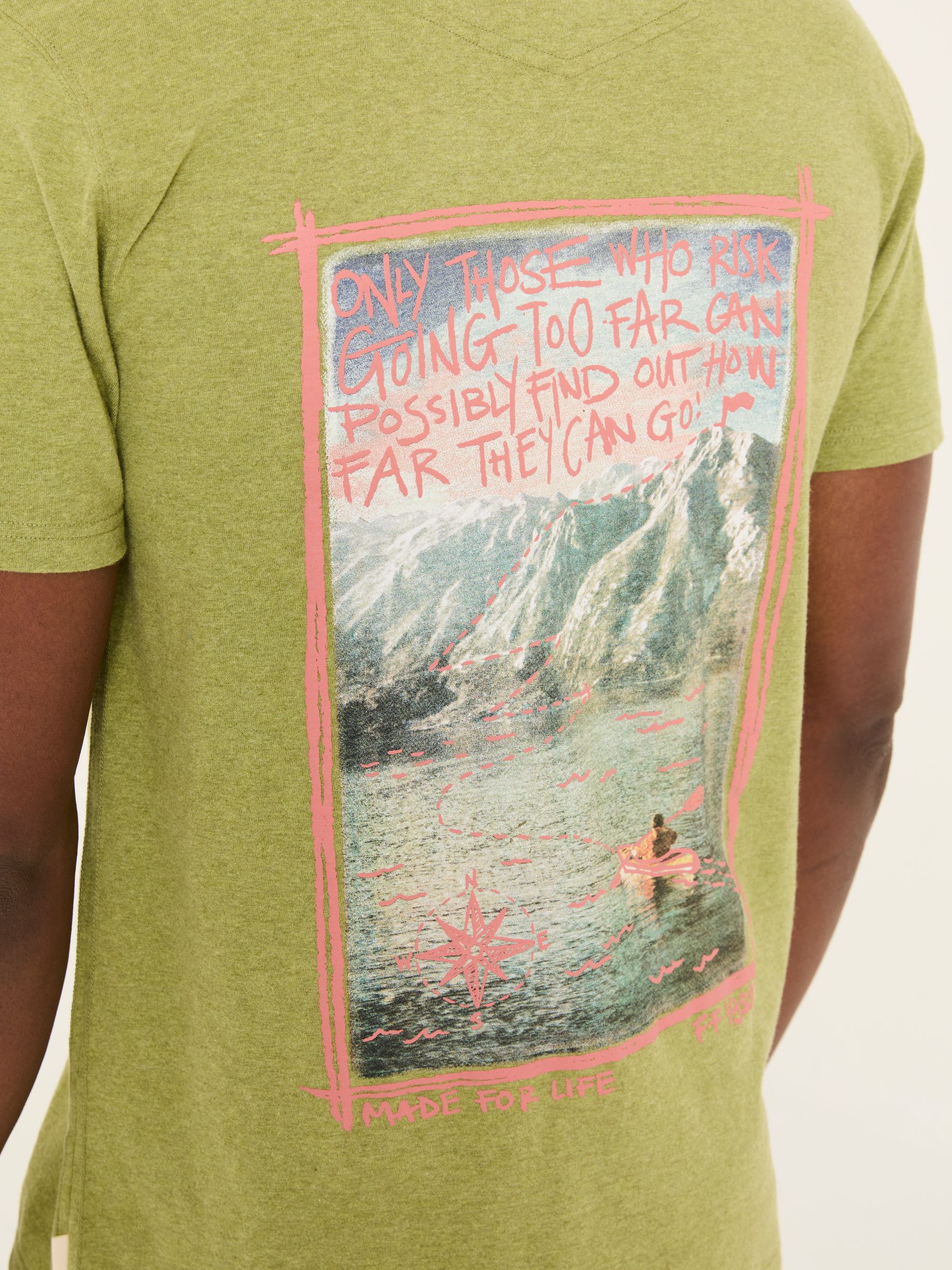 Green Kayak 100% Cotton Short Sleeve Graphic T-Shirt - Image 4 of 7