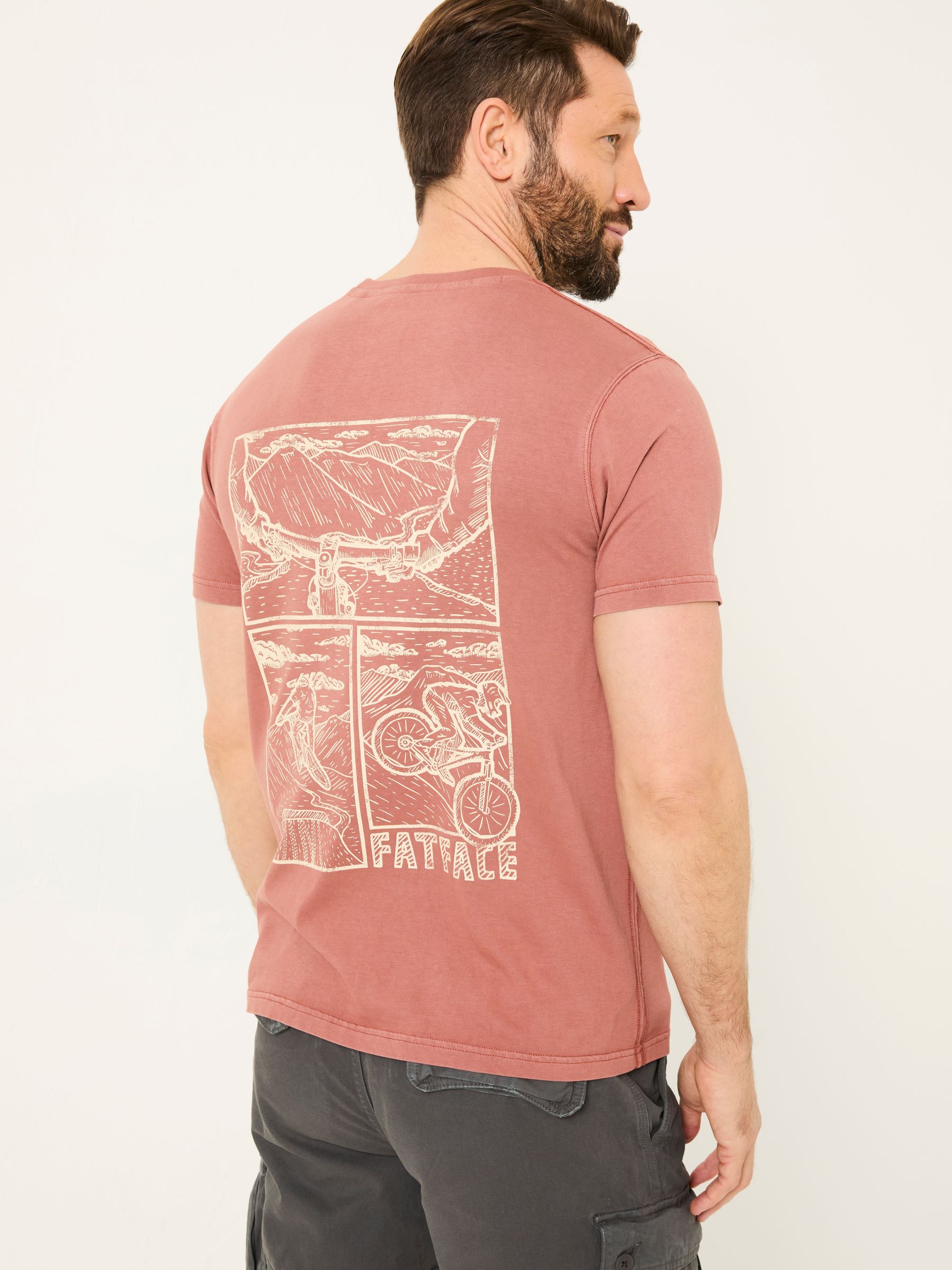 Rust Brown 100% Cotton Short Sleeve Graphic T-Shirt - Image 2 of 8