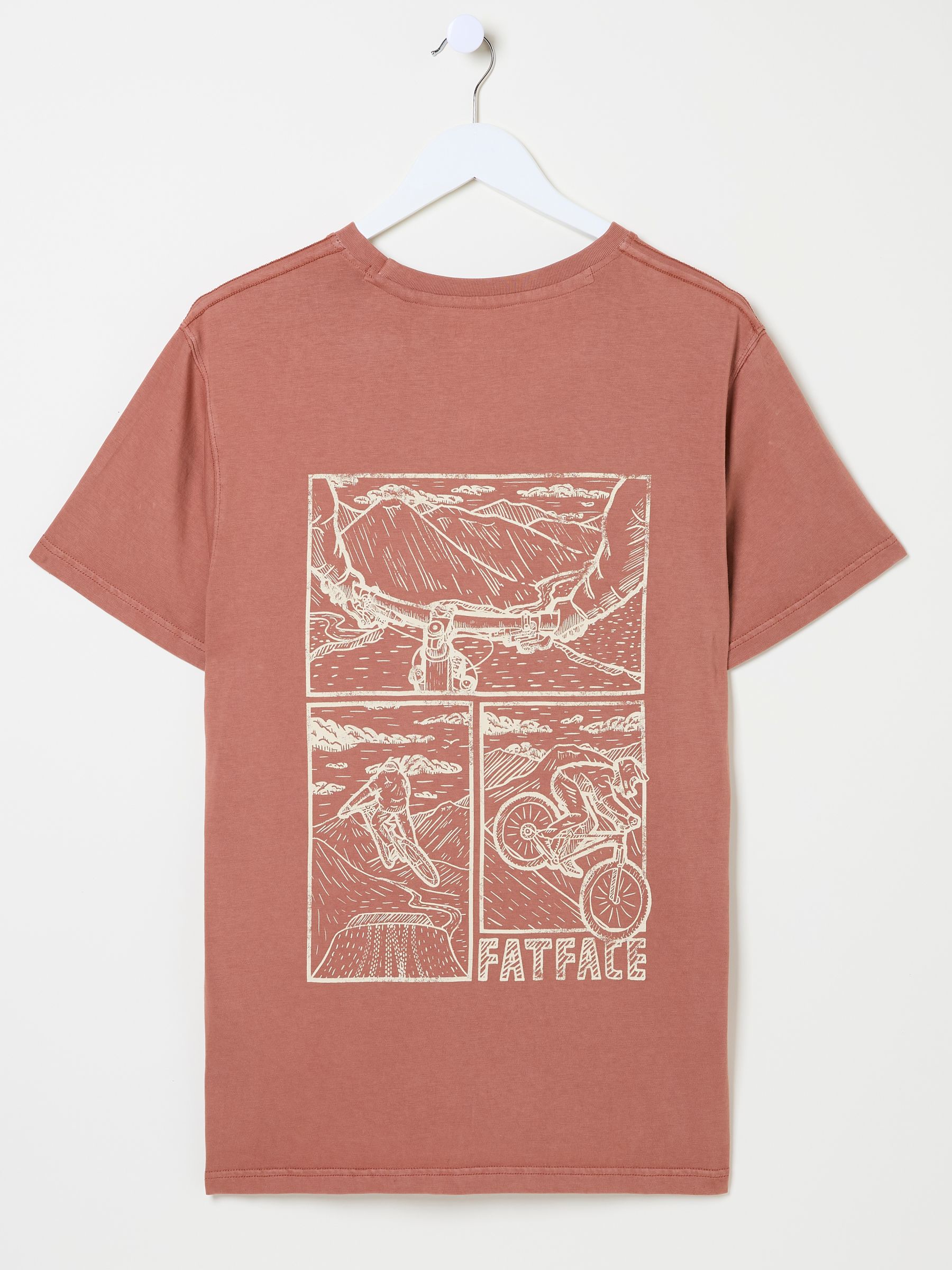 Rust Brown 100% Cotton Short Sleeve Graphic T-Shirt - Image 6 of 8