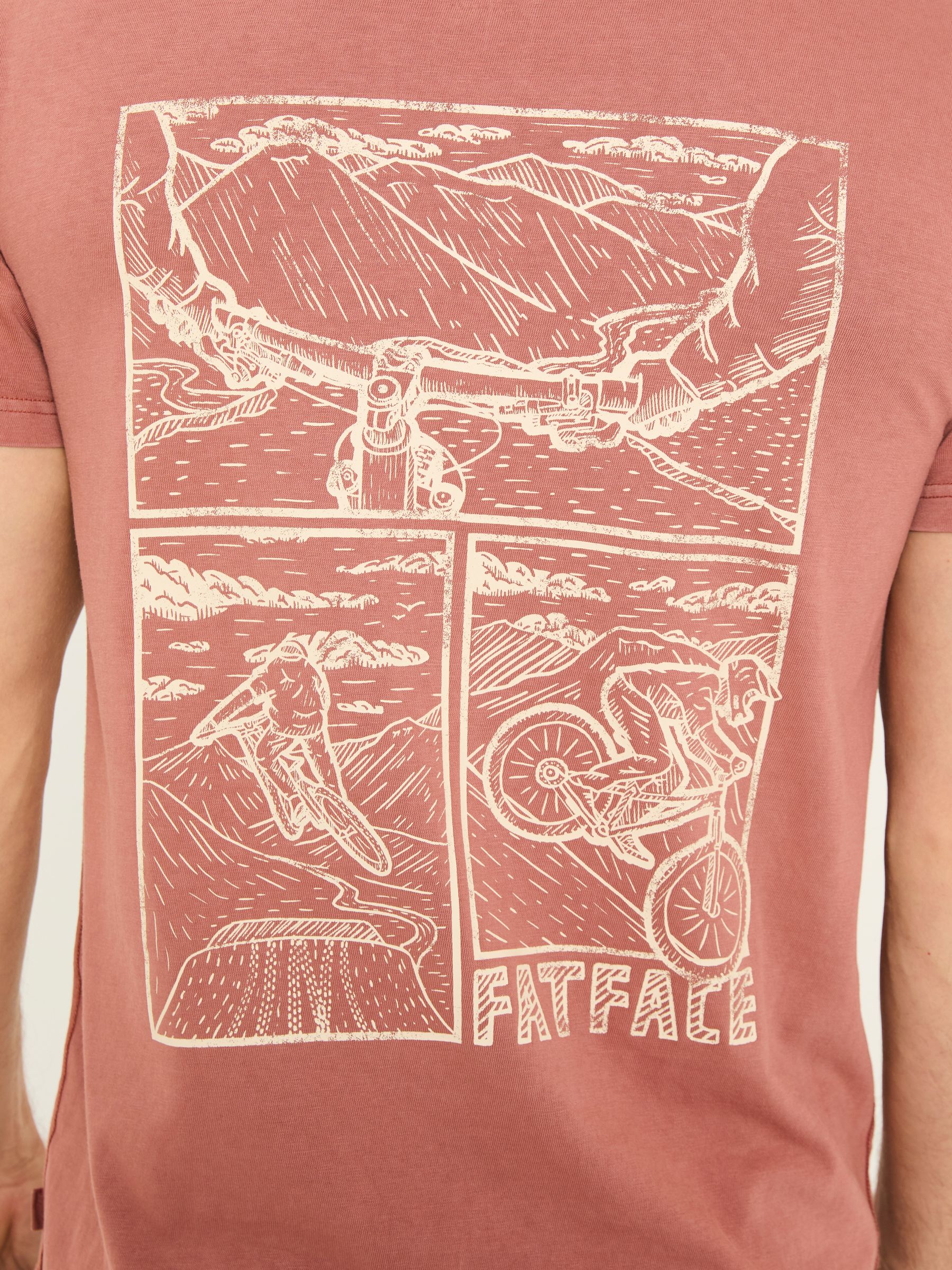 Rust Brown 100% Cotton Short Sleeve Graphic T-Shirt - Image 8 of 8